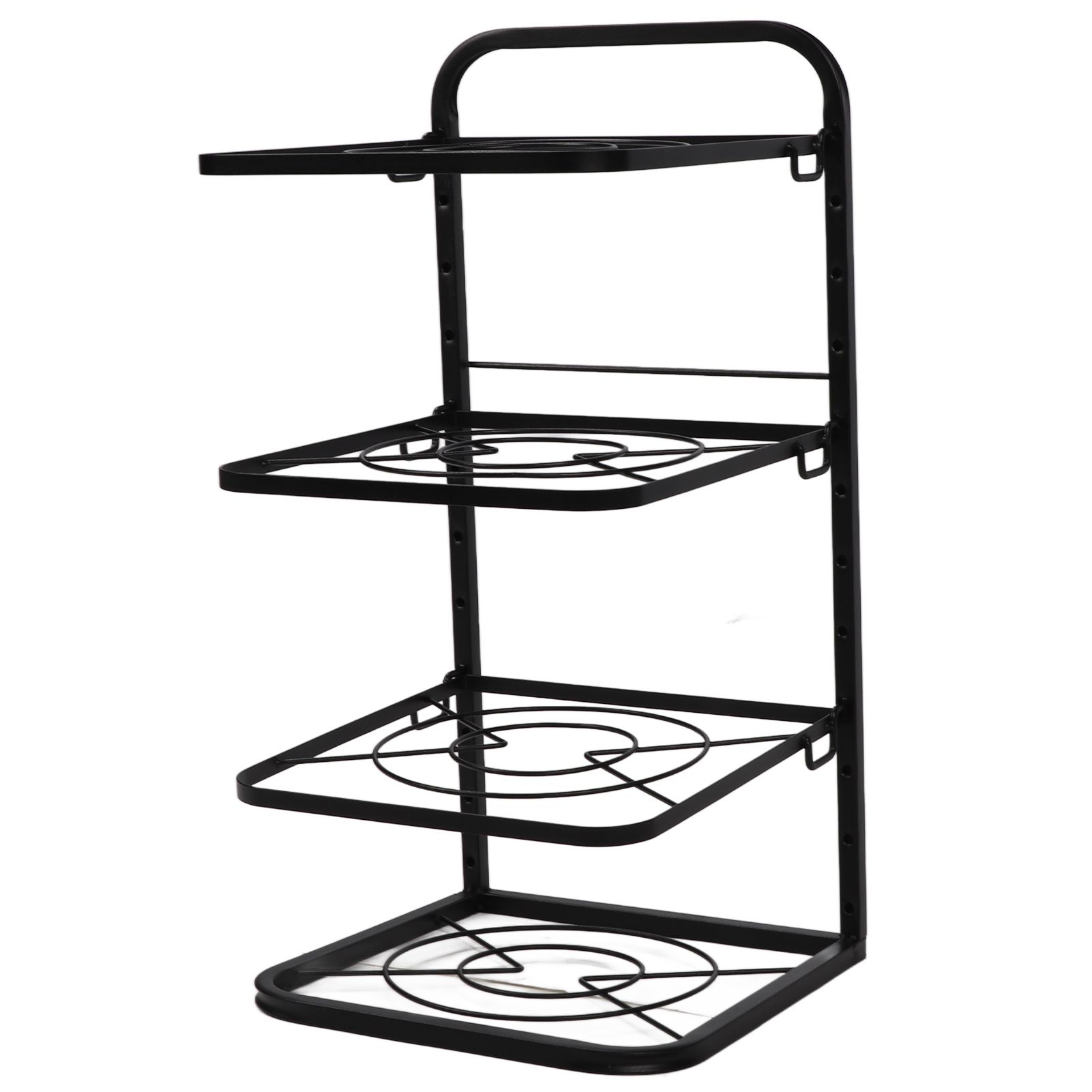 Kitchen Pots Organizer 4 Tiers Adjustable Height Space Saving Pan Rack for view 8