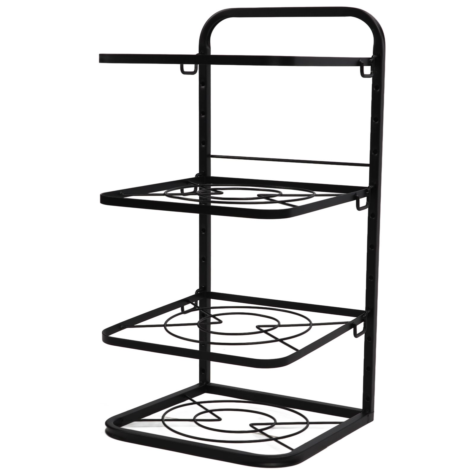 Kitchen Pots Organizer 4 Tiers Adjustable Height Space Saving Pan Rack for view 10