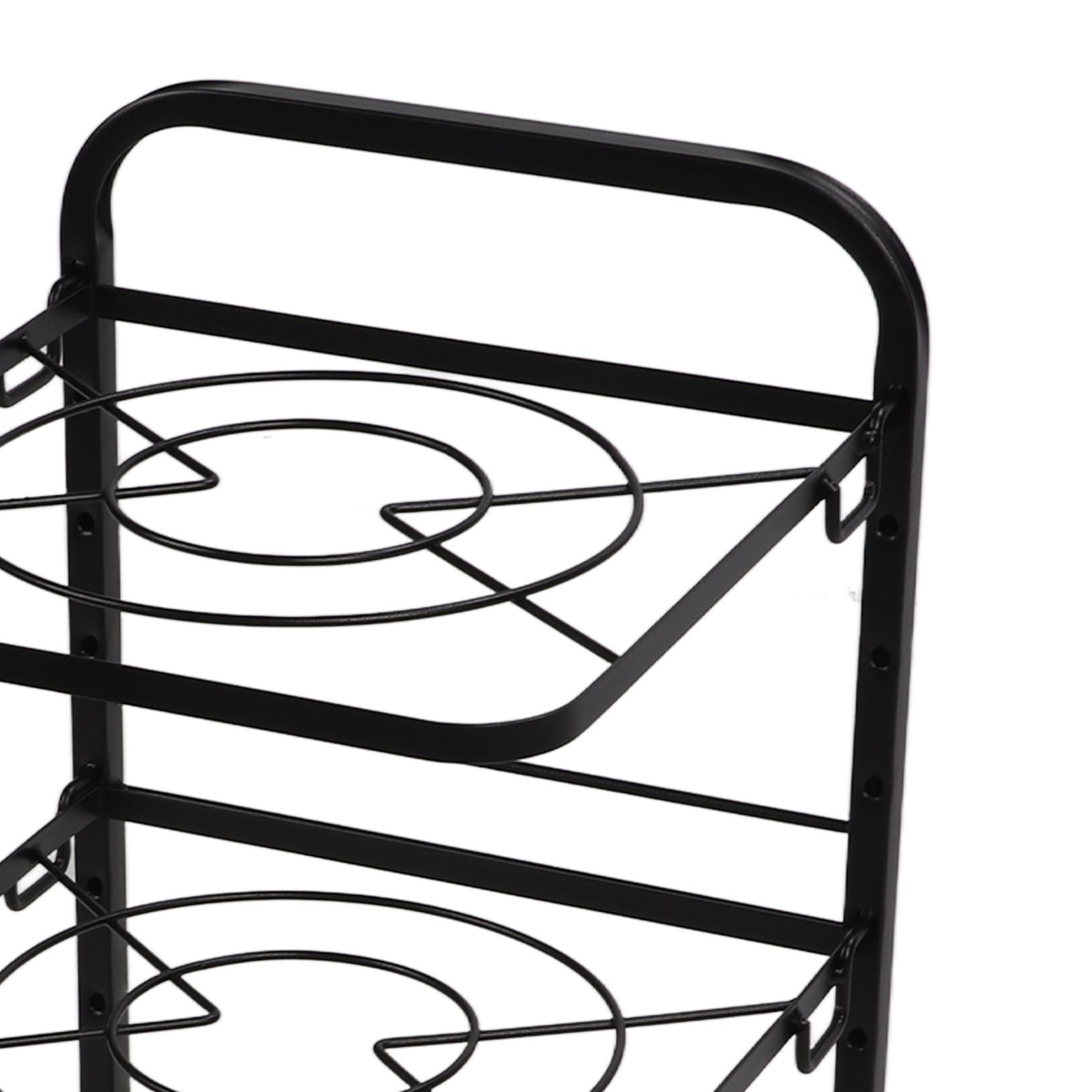 Kitchen Pots Organizer 4 Tiers Adjustable Height Space Saving Pan Rack for view 13