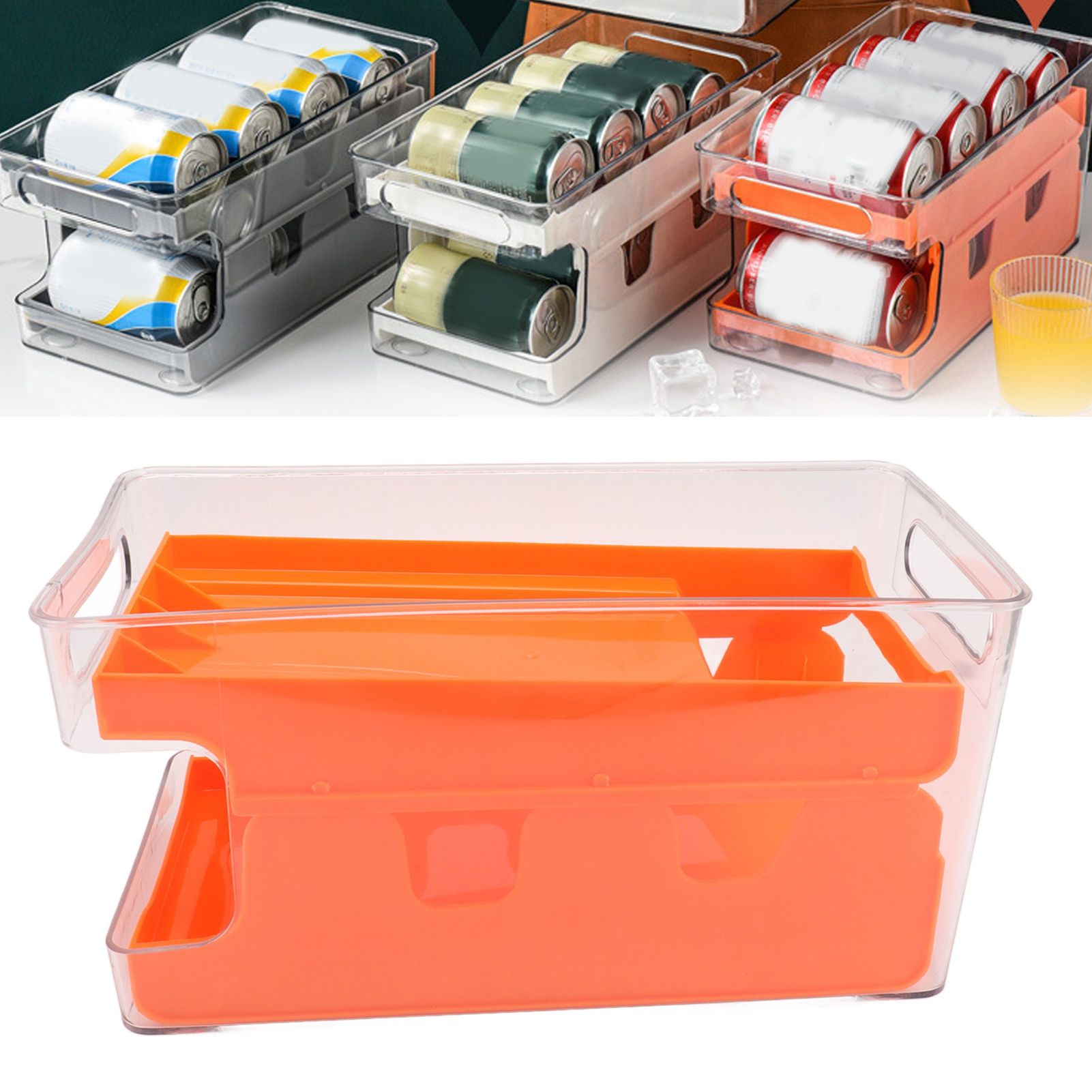 2 Tier Soda Can Rack Beverage Can Can Storage Holder Can Holder for Pantry view 11
