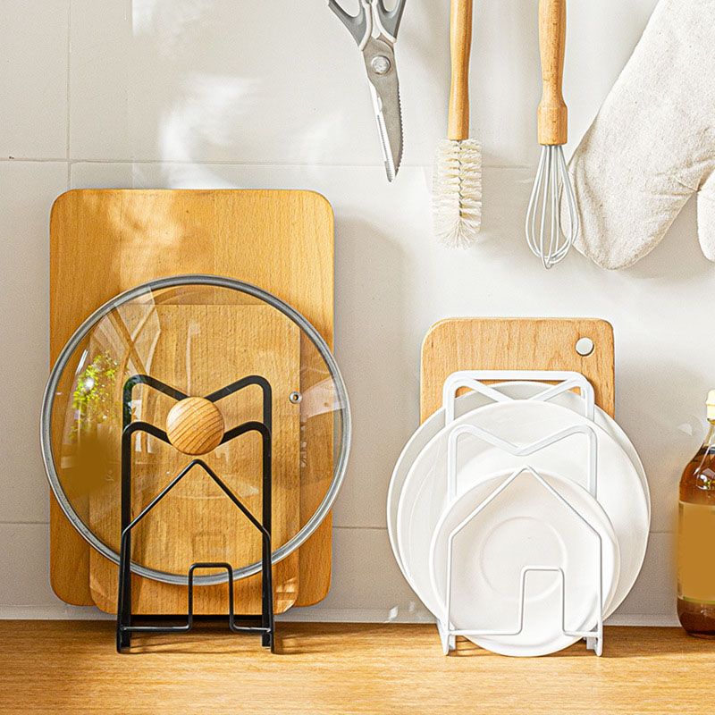 Chopping Board Storage Rack Multifunctional Pot Pan Lid Stand Holder Iron Good view 5