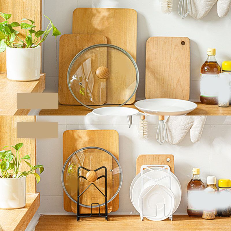Chopping Board Storage Rack Multifunctional Pot Pan Lid Stand Holder Iron Good view 6