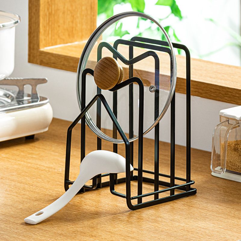 Chopping Board Storage Rack Multifunctional Pot Pan Lid Stand Holder Iron Good view 10