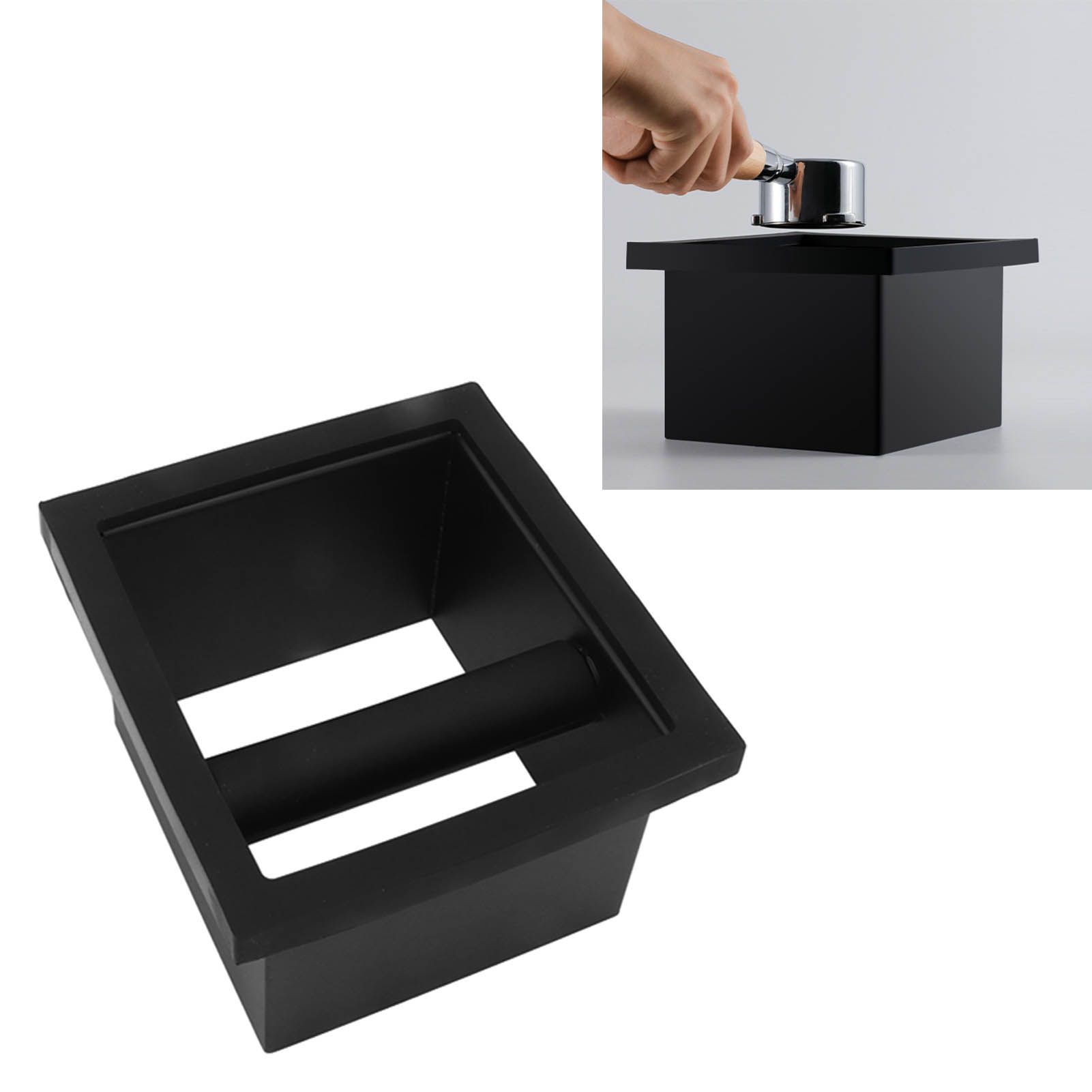 Coffee Ground Knock Box Chute Stainless Steel Built in Desktop Bottomless view 11
