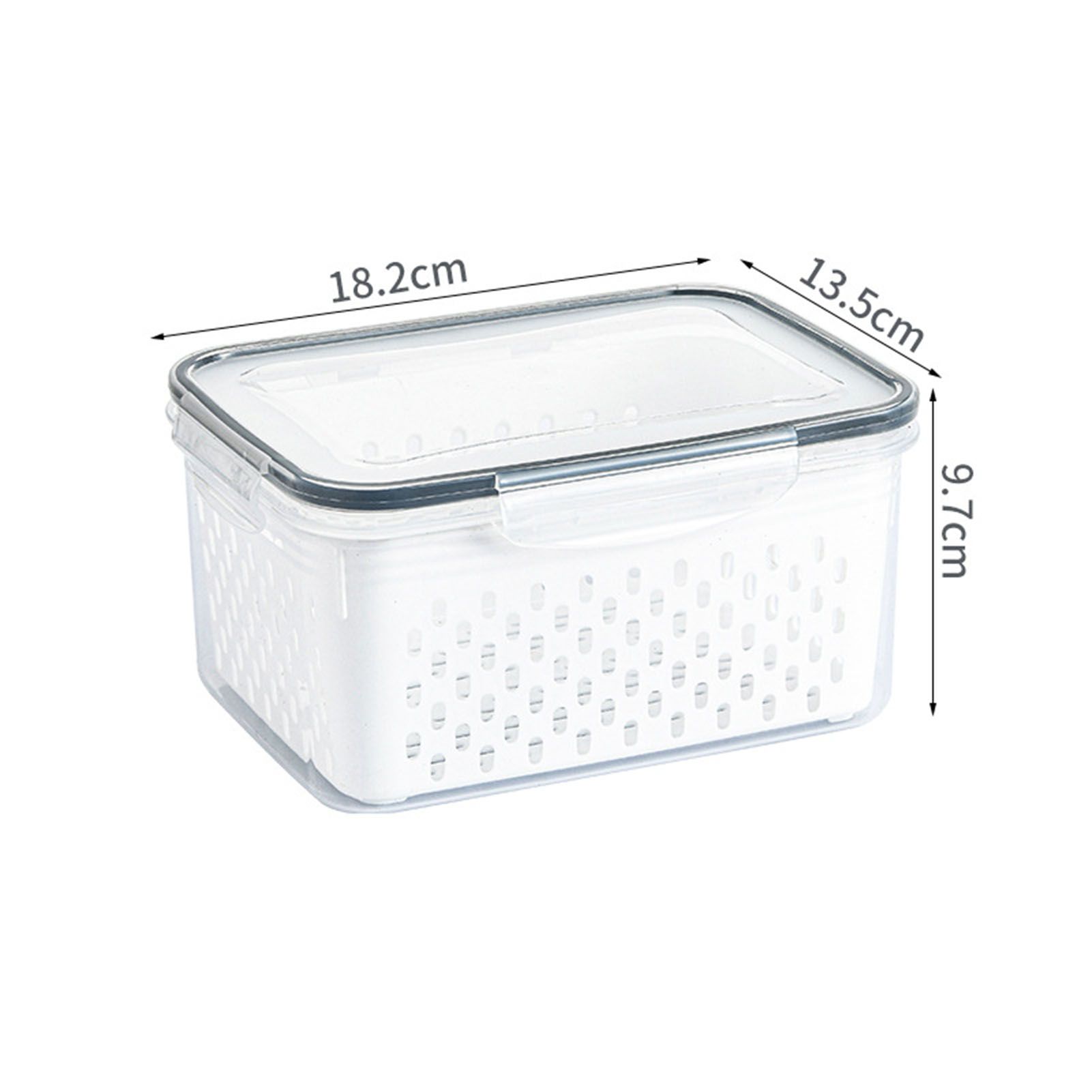 Drain Storage Basket Box Transparent Fruit Vegetable Storage Container for view 10