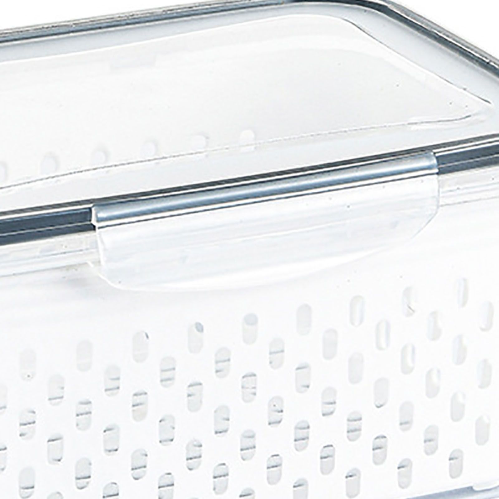 Drain Storage Basket Box Transparent Fruit Vegetable Storage Container for view 9