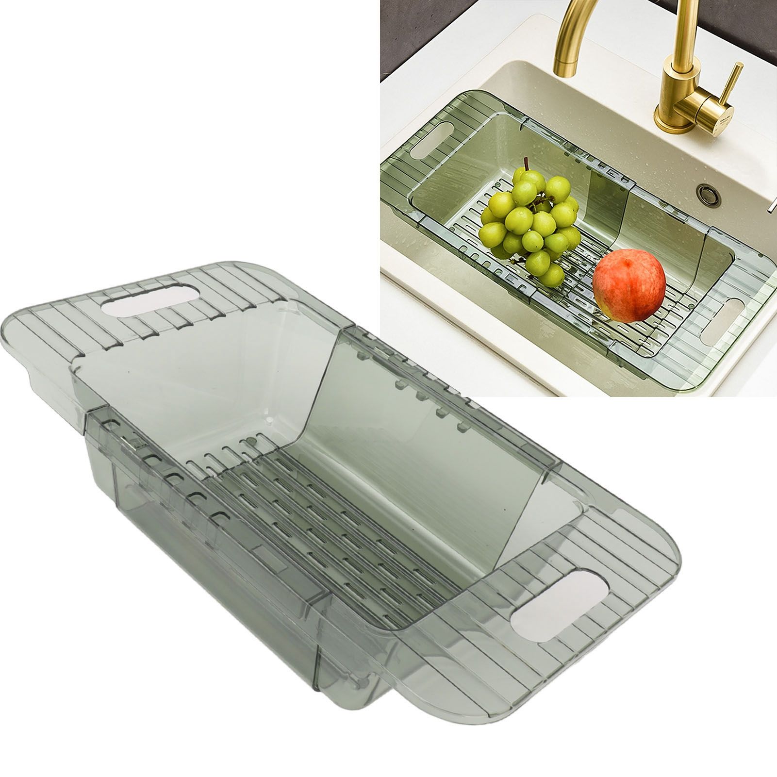 Kitchen Sink Fruit Vegetable Strainer Modern Minimalist PET Kitchen Telescopic view 12