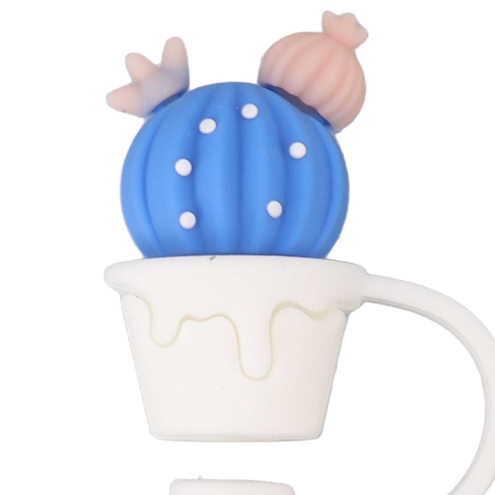 6Pcs Straw Cover Cap Cute Cartoon Reusable Silicone Toppers Drinking Tips Lids view 15