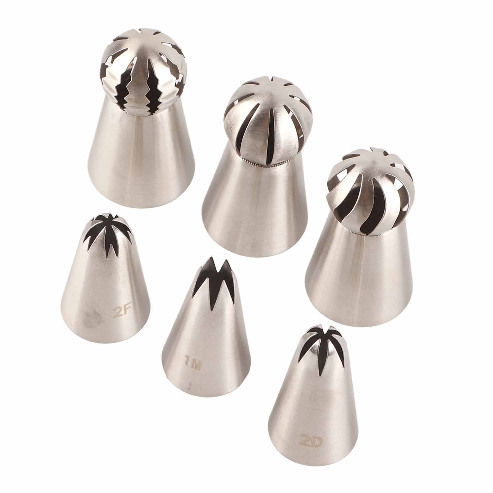 6PCS Baking Tip Stainless Steel Decorating Pastry Piping Nozzle Set for Cake view 3
