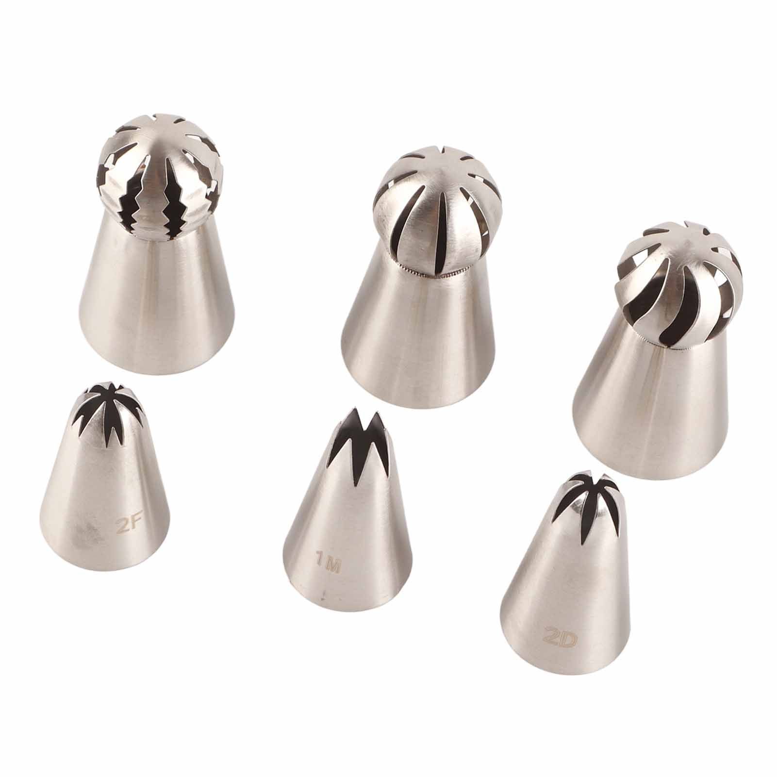 6PCS Baking Tip Stainless Steel Decorating Pastry Piping Nozzle Set for Cake view 6