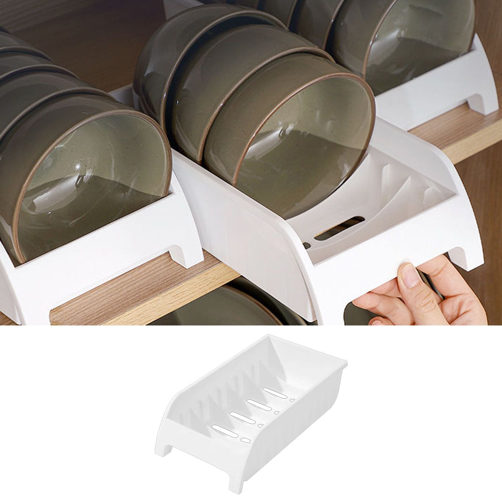 Japanese Kitchen Dish Storage Rack Plastic Dish Drying Rack Kitchen Utensil view 11