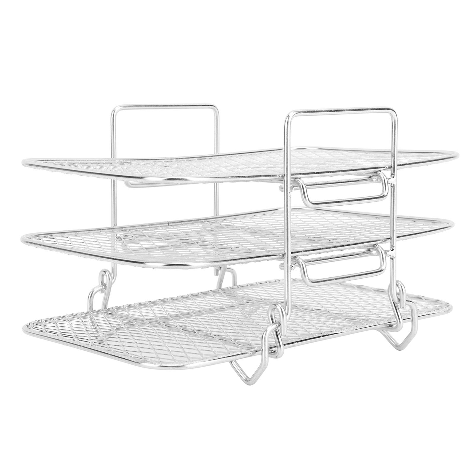 3 Layer Fryer Rack Stainless Steel Stackable Grill Rack 3 Tier Baking Rack for view 2