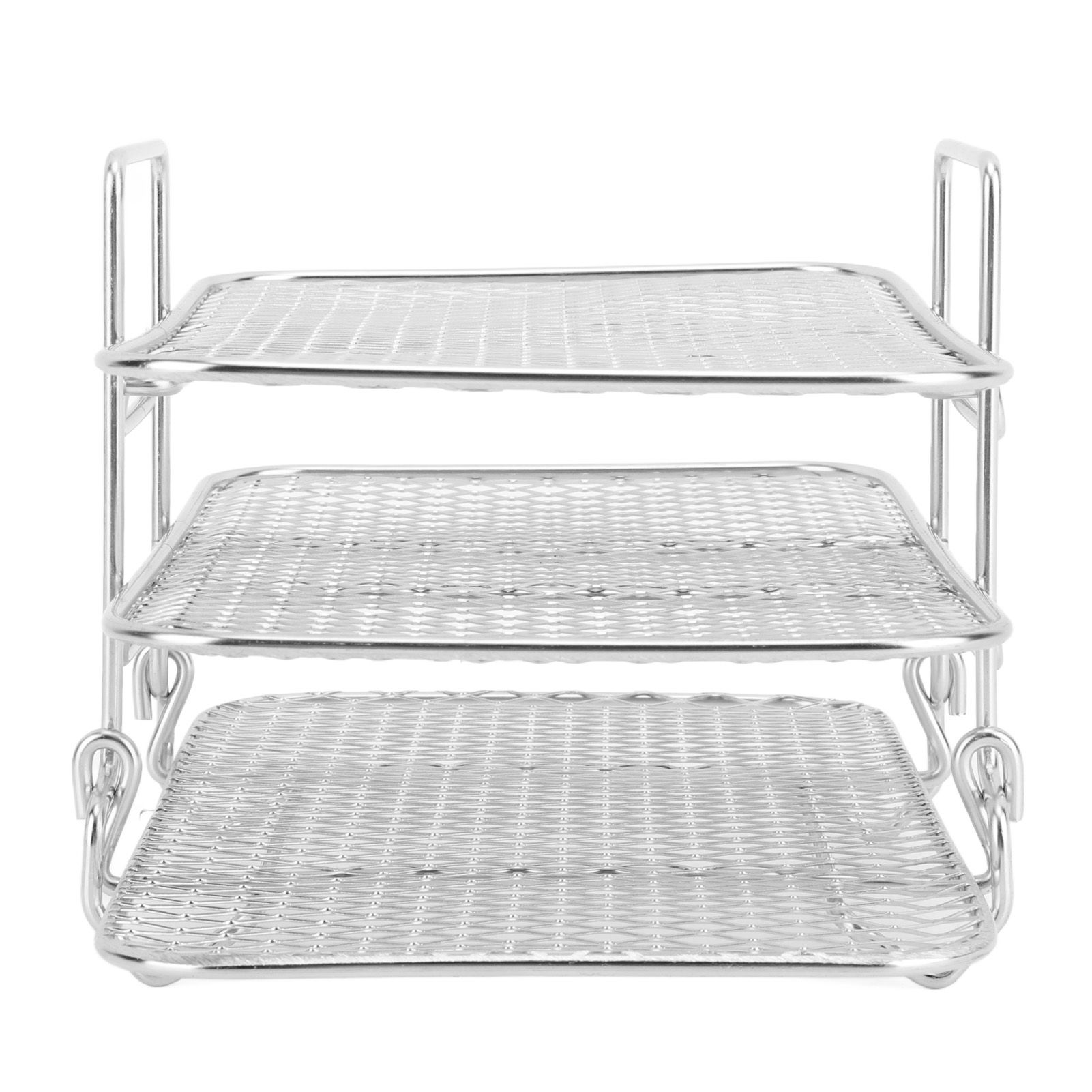 3 Layer Fryer Rack Stainless Steel Stackable Grill Rack 3 Tier Baking Rack for view 4