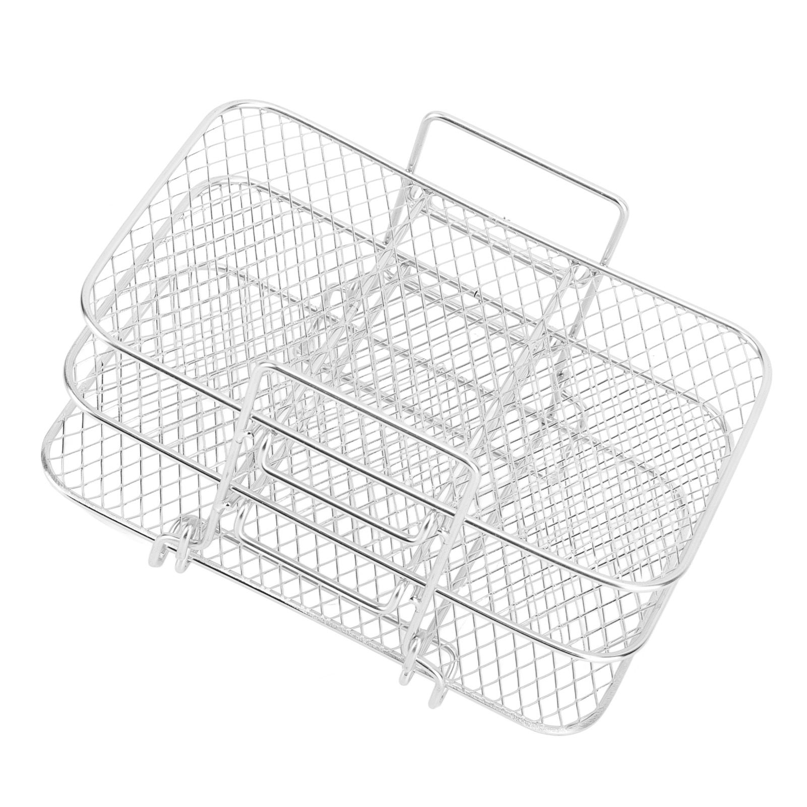 3 Layer Fryer Rack Stainless Steel Stackable Grill Rack 3 Tier Baking Rack for view 5