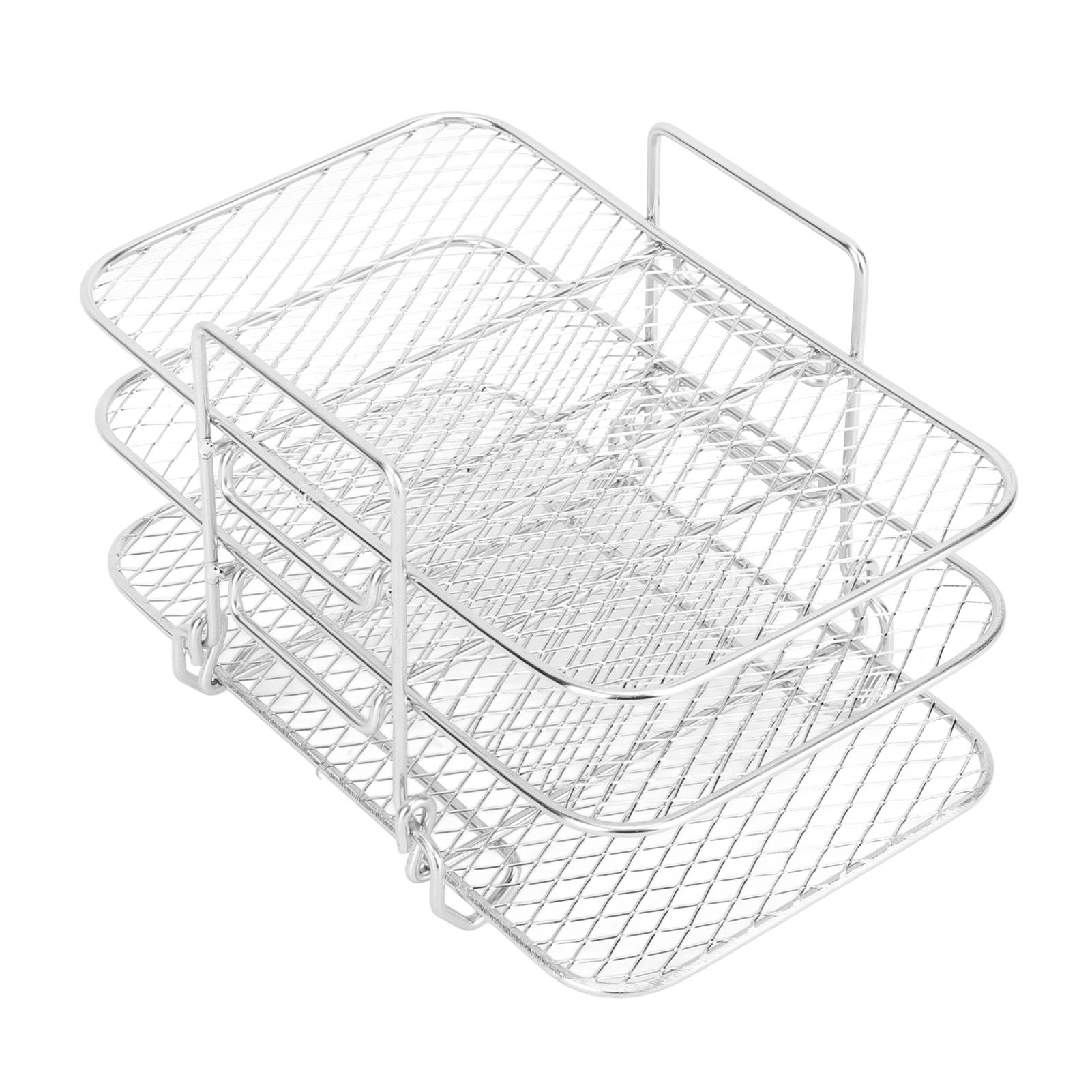 3 Layer Fryer Rack Stainless Steel Stackable Grill Rack 3 Tier Baking Rack for view 8