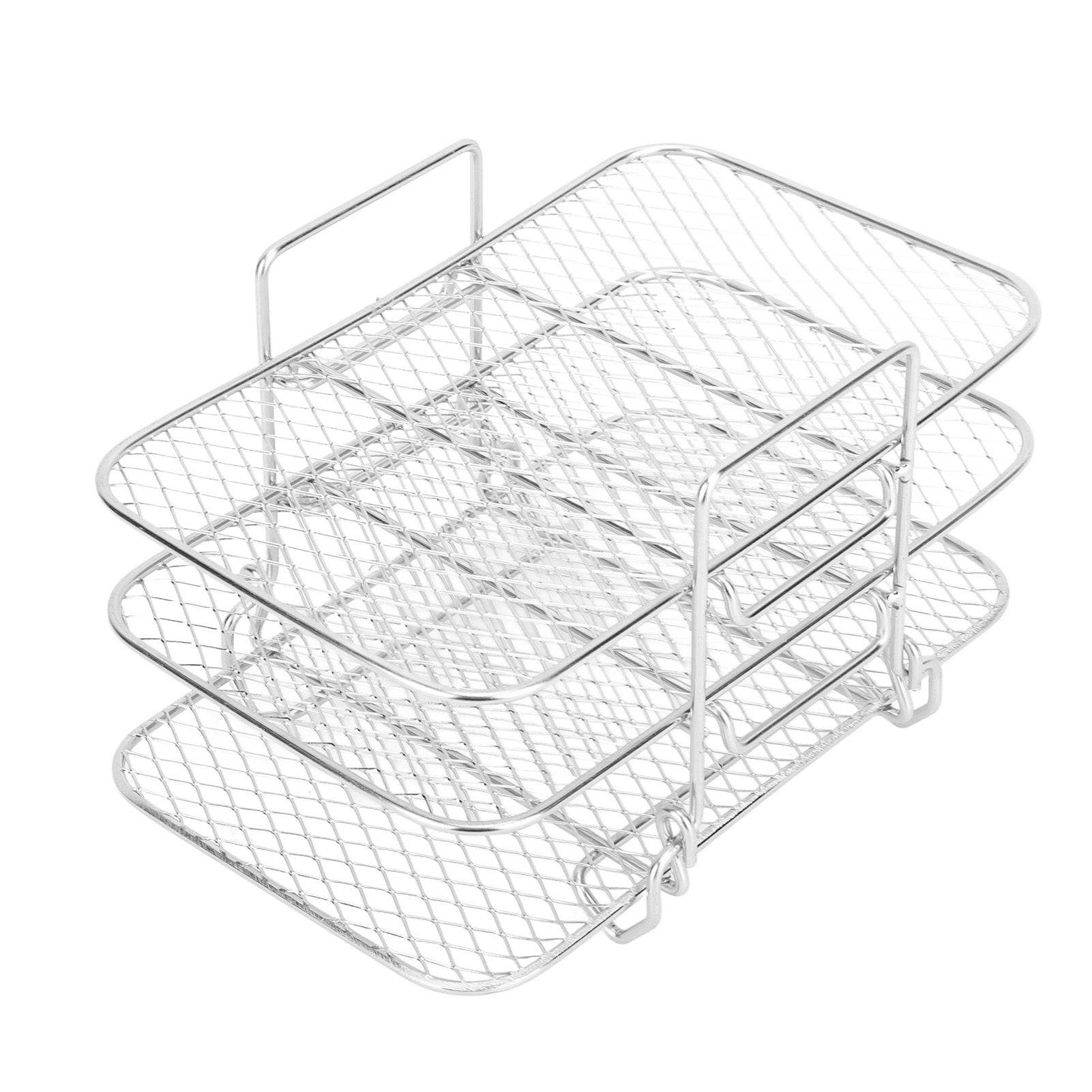 3 Layer Fryer Rack Stainless Steel Stackable Grill Rack 3 Tier Baking Rack for view 9