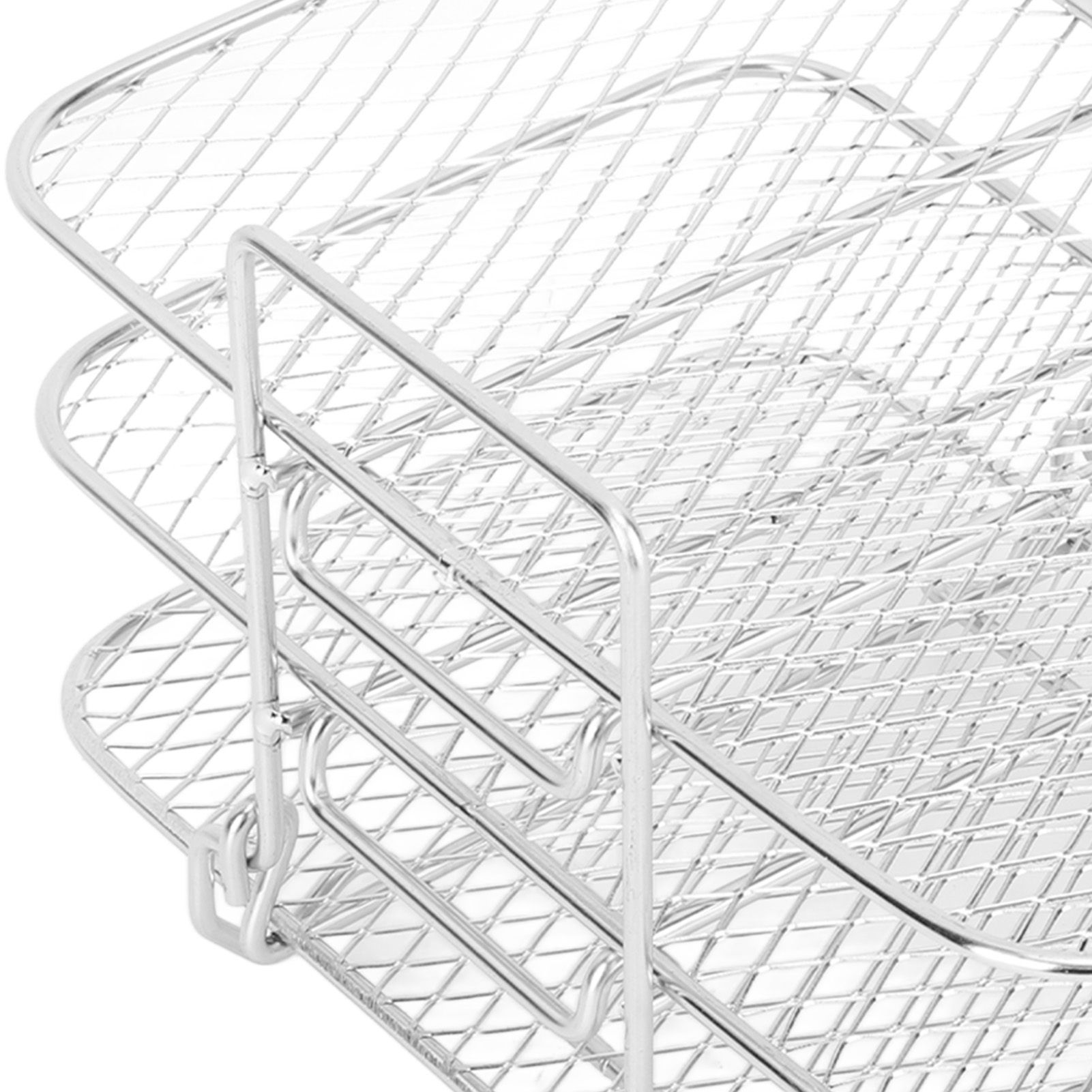 3 Layer Fryer Rack Stainless Steel Stackable Grill Rack 3 Tier Baking Rack for view 14
