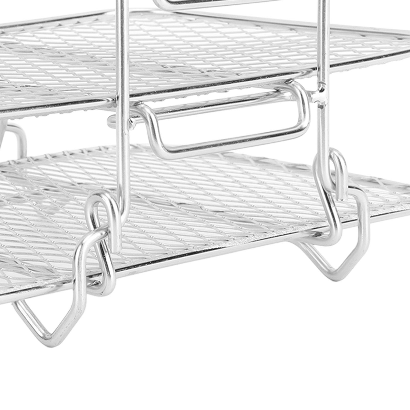 3 Layer Fryer Rack Stainless Steel Stackable Grill Rack 3 Tier Baking Rack for view 15