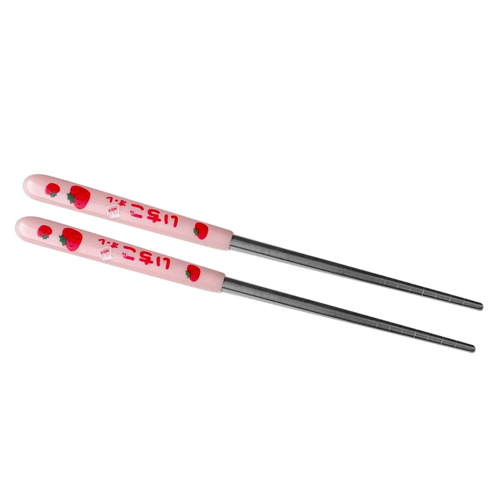 3 Piece Tableware Utensils Set Spoon Forks Chopsticks Rounded Stainless Steel view 10