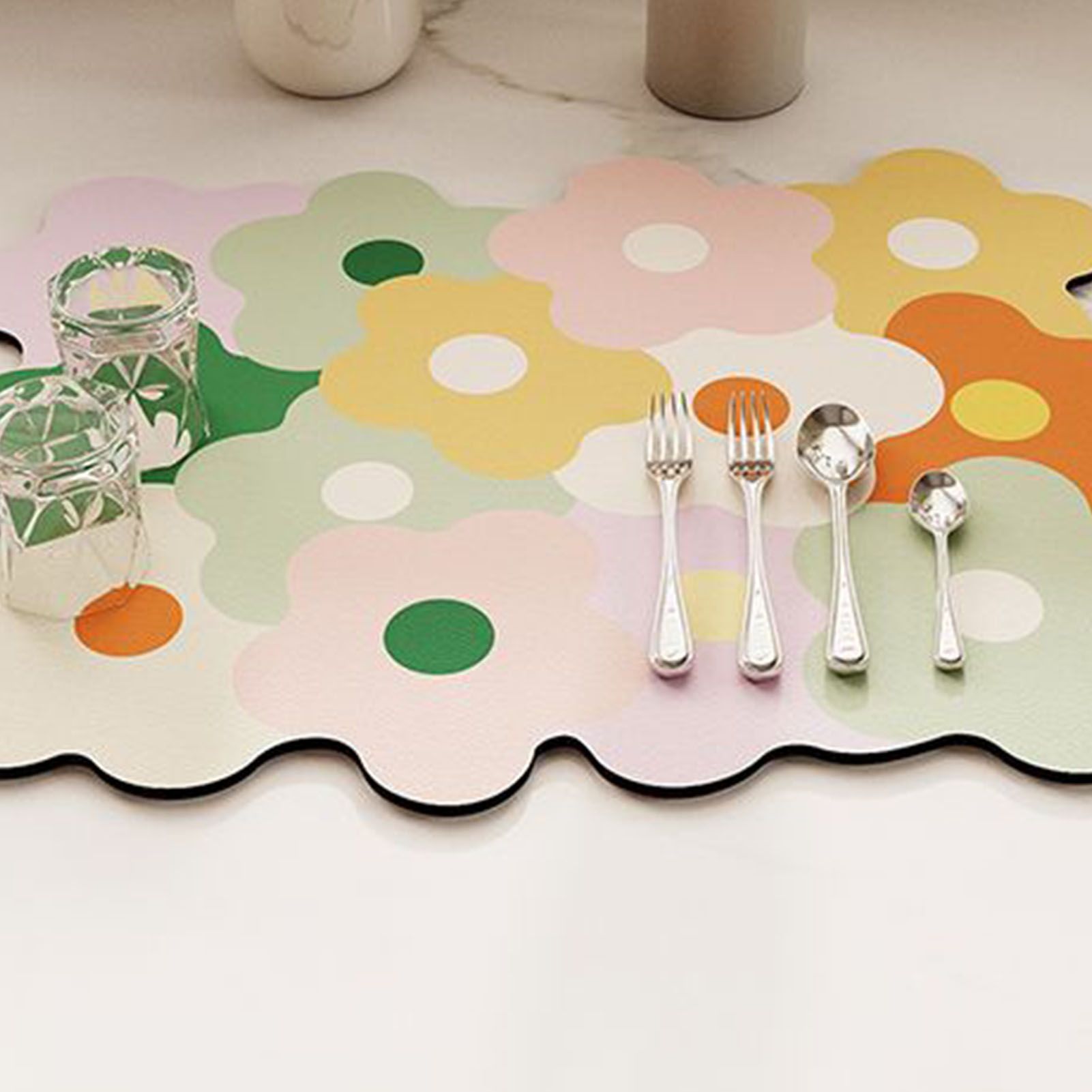 Kitchen Counter Dish Drying Mat Refreshing Cute Elegant Heat Resistant view 11