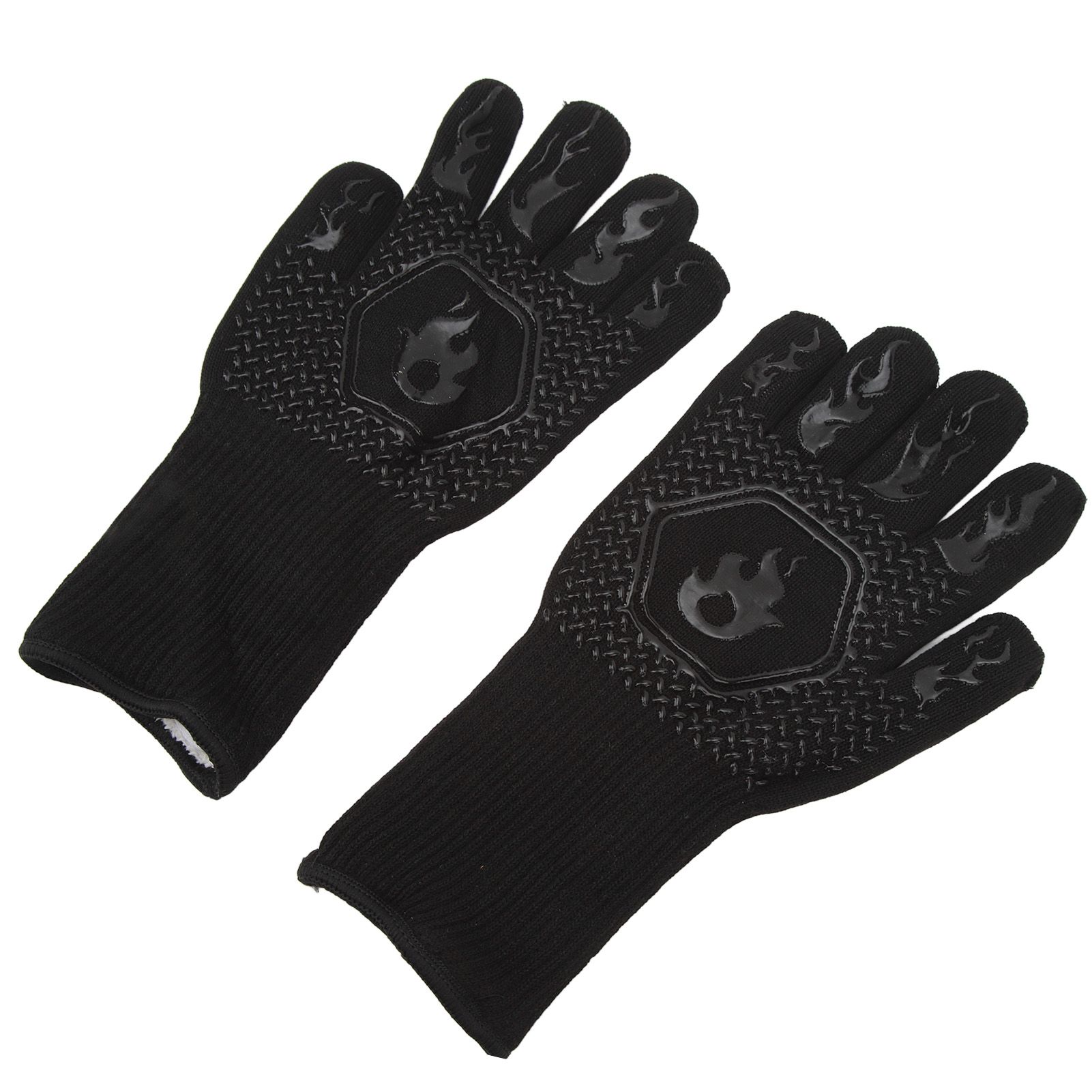 BBQ Gloves Fireproof 800℃ Heat Resistant Double Sided Silicone Large Grill view 8