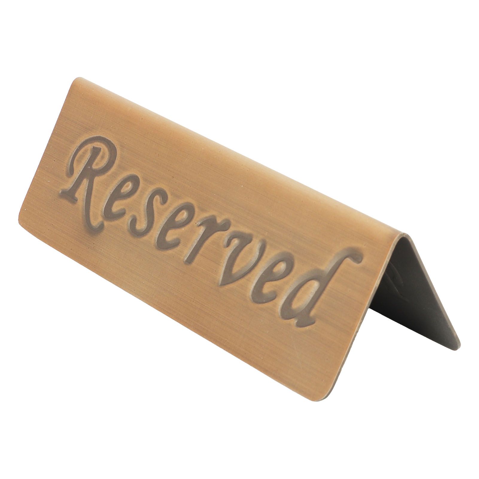Reservation Sign Antique Bronze Stainless Steel English Reserved Seat Sign view 2
