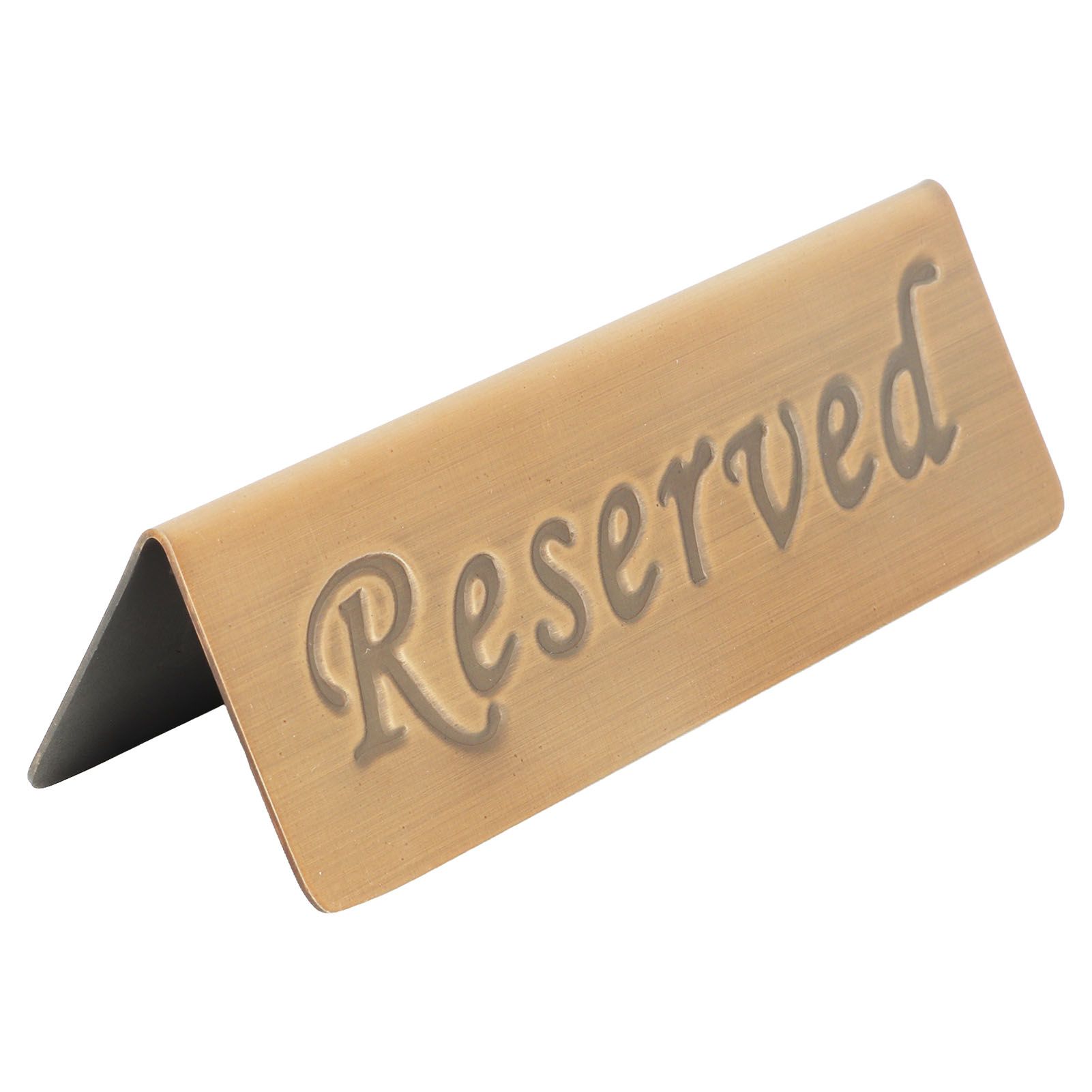 Reservation Sign Antique Bronze Stainless Steel English Reserved Seat Sign view 3