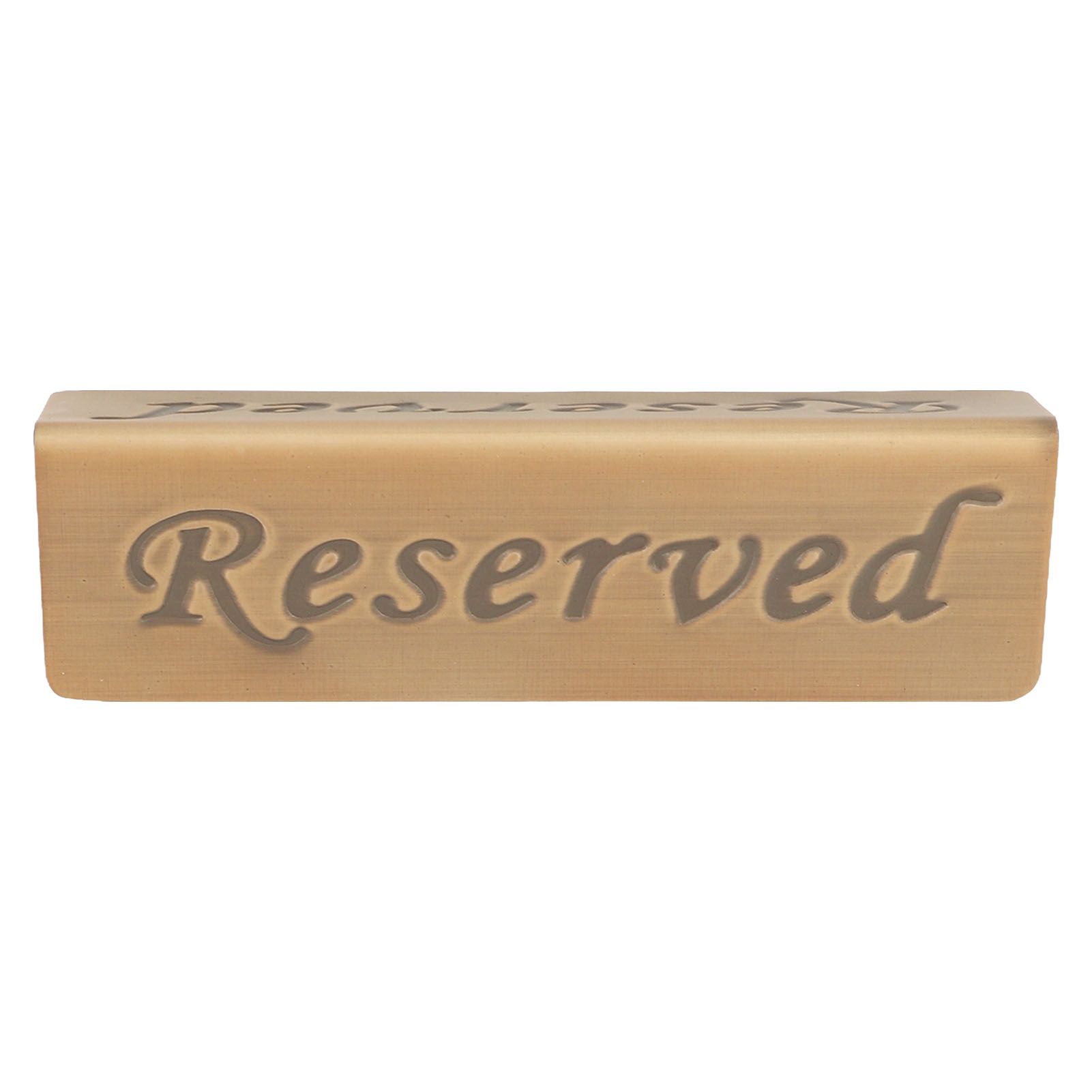 Reservation Sign Antique Bronze Stainless Steel English Reserved Seat Sign view 4