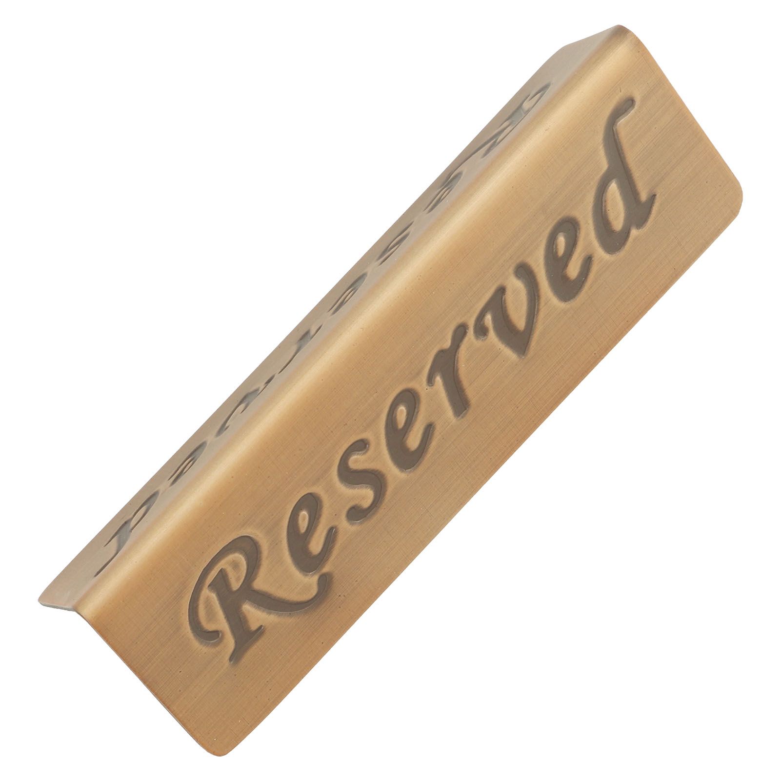 Reservation Sign Antique Bronze Stainless Steel English Reserved Seat Sign view 7