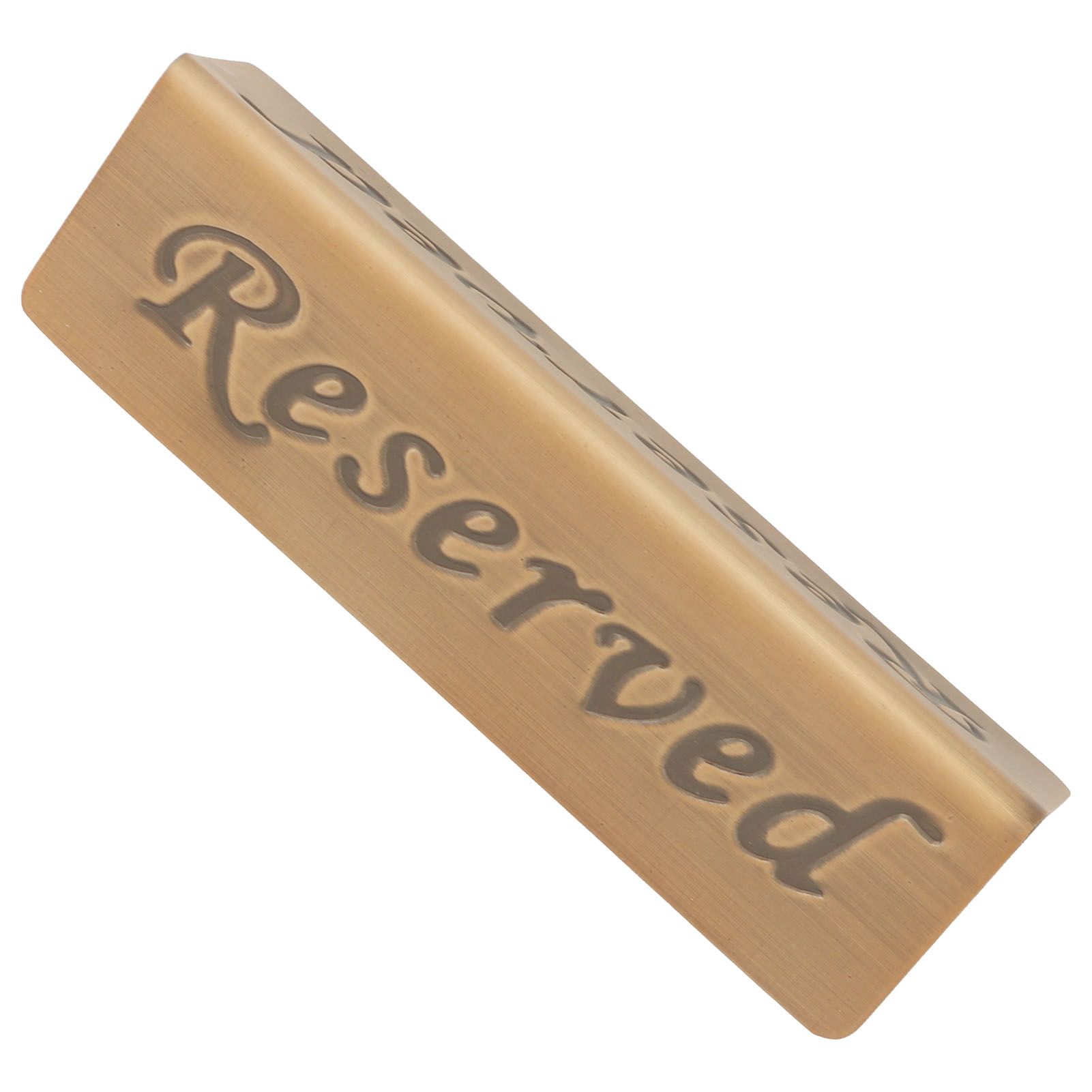 Reservation Sign Antique Bronze Stainless Steel English Reserved Seat Sign view 8