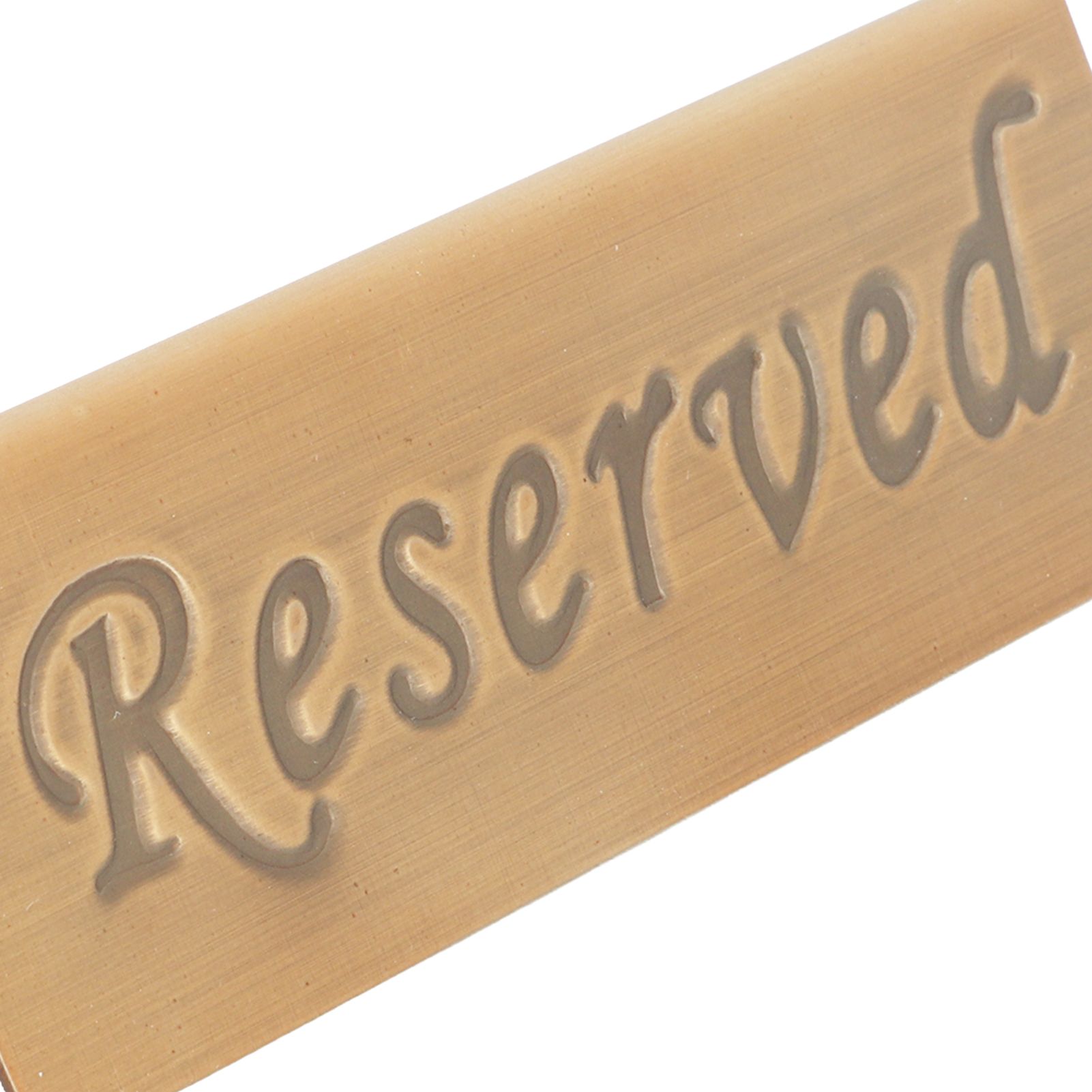 Reservation Sign Antique Bronze Stainless Steel English Reserved Seat Sign view 14