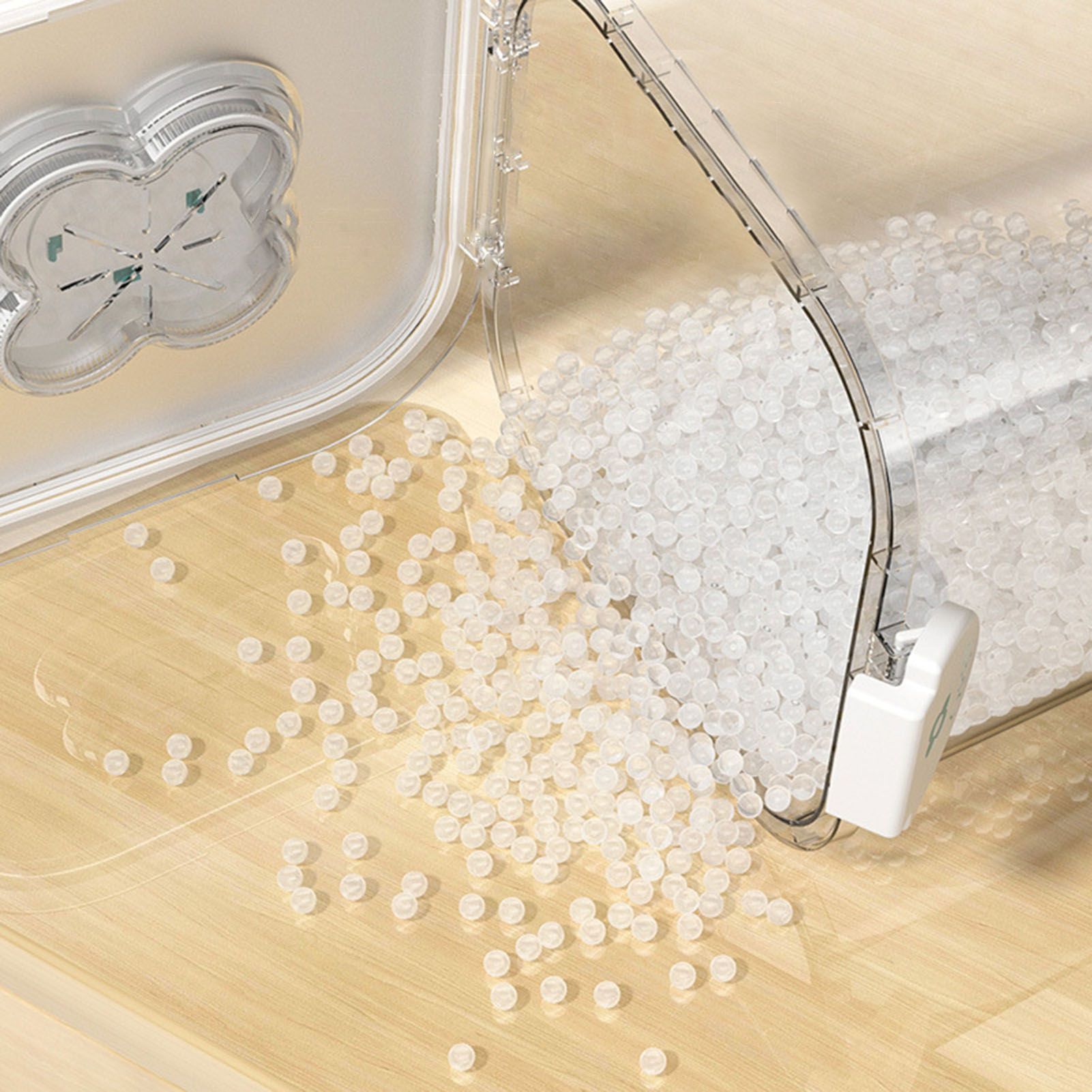 Rice Container Airtight Grain Food Storage Box Transparent with Cover for Home view 12