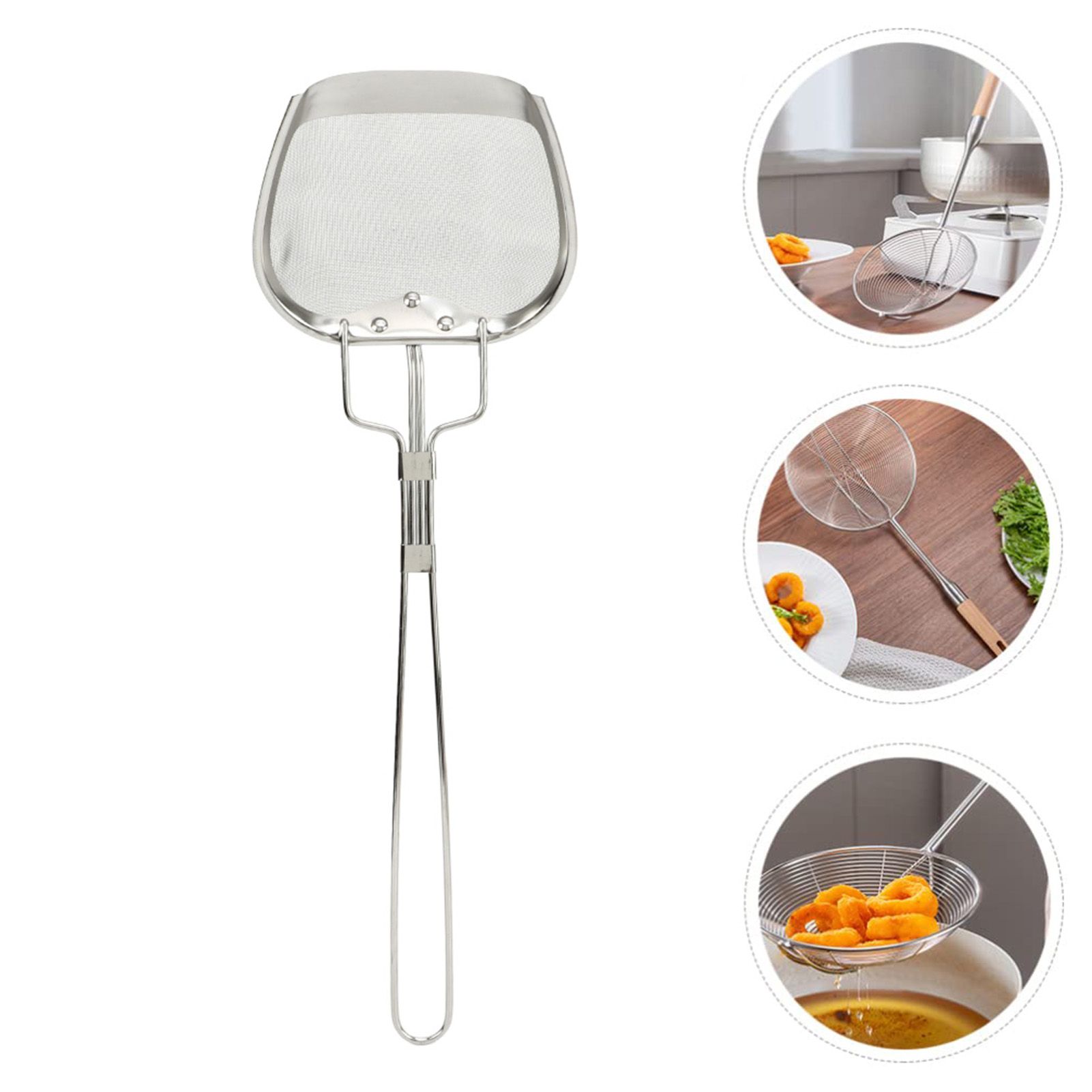 Fine Mesh Strainer 0.02in 304 Stainless Steel Firm Stable Handle Smoothing view 11