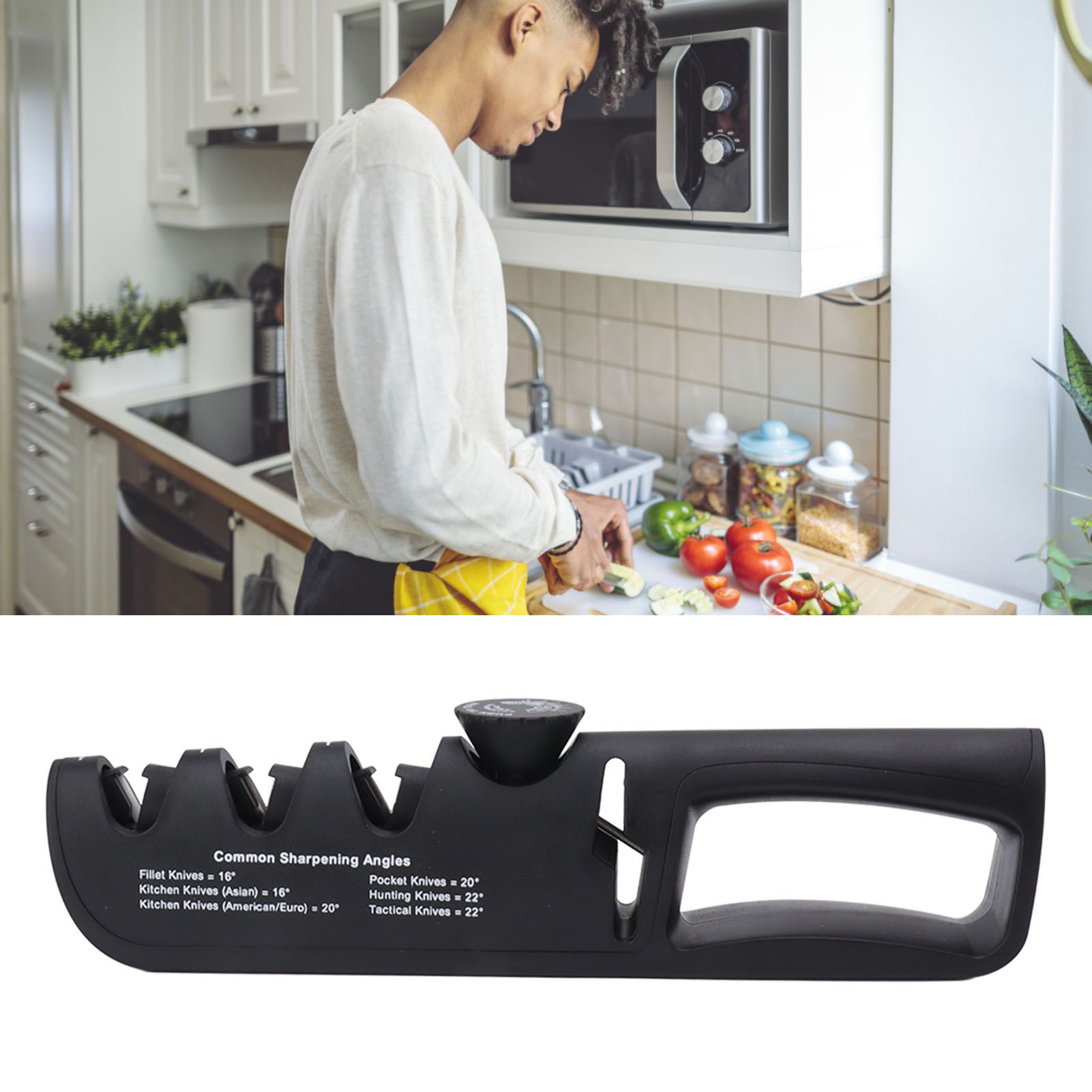 Adjustable Knife Sharpener 4 in 1 Black Sharp Adjustable Kitchen Knife view 11