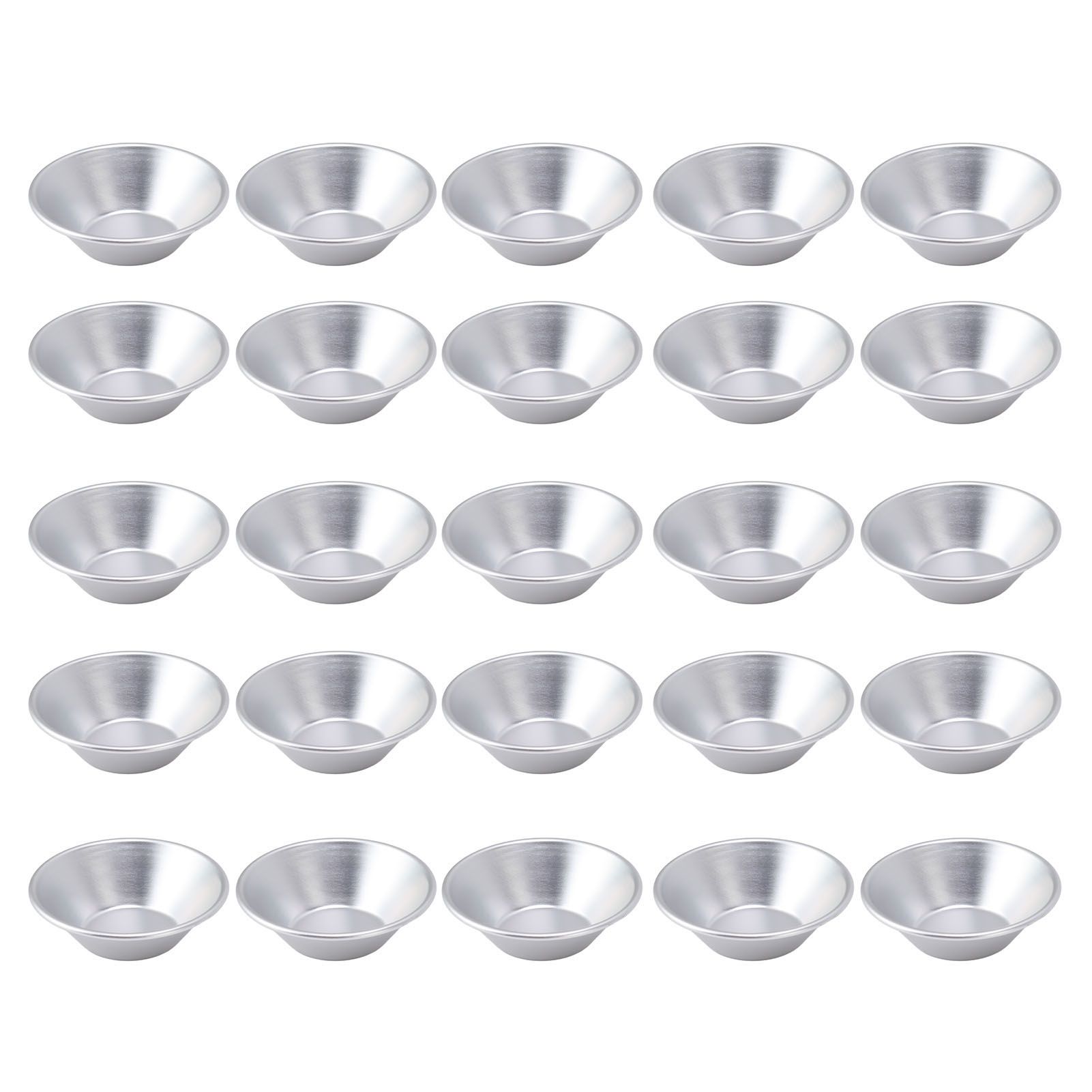 25Pcs Aluminum Egg Tart Molds Small Tart Pie Tin Mini Cupcake Cake Muffin