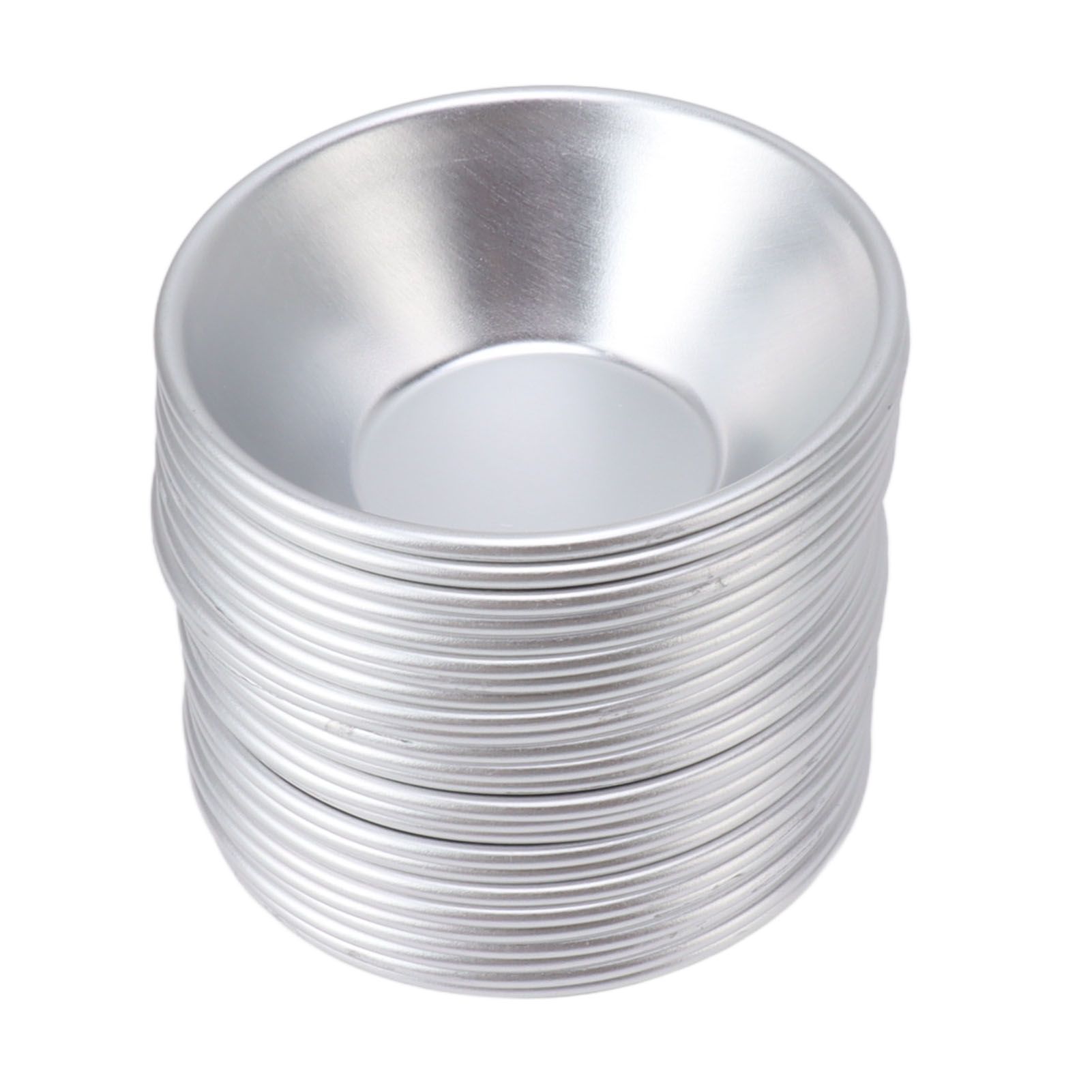25Pcs Aluminum Egg Tart Molds Small Tart Pie Tin Mini Cupcake Cake Muffin view 2