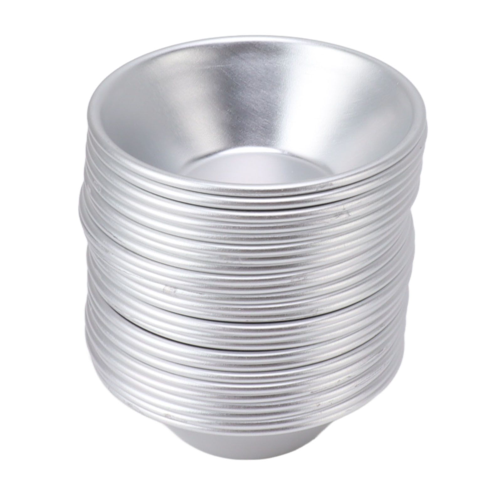 25Pcs Aluminum Egg Tart Molds Small Tart Pie Tin Mini Cupcake Cake Muffin view 3