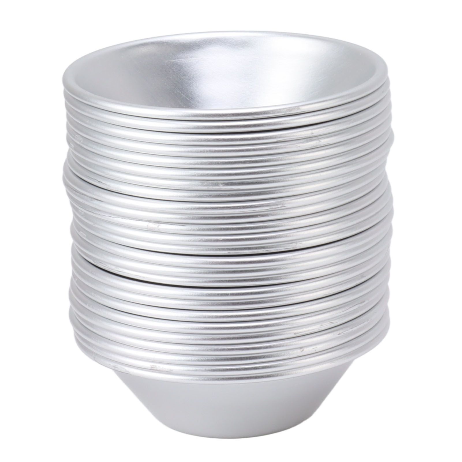 25Pcs Aluminum Egg Tart Molds Small Tart Pie Tin Mini Cupcake Cake Muffin view 4
