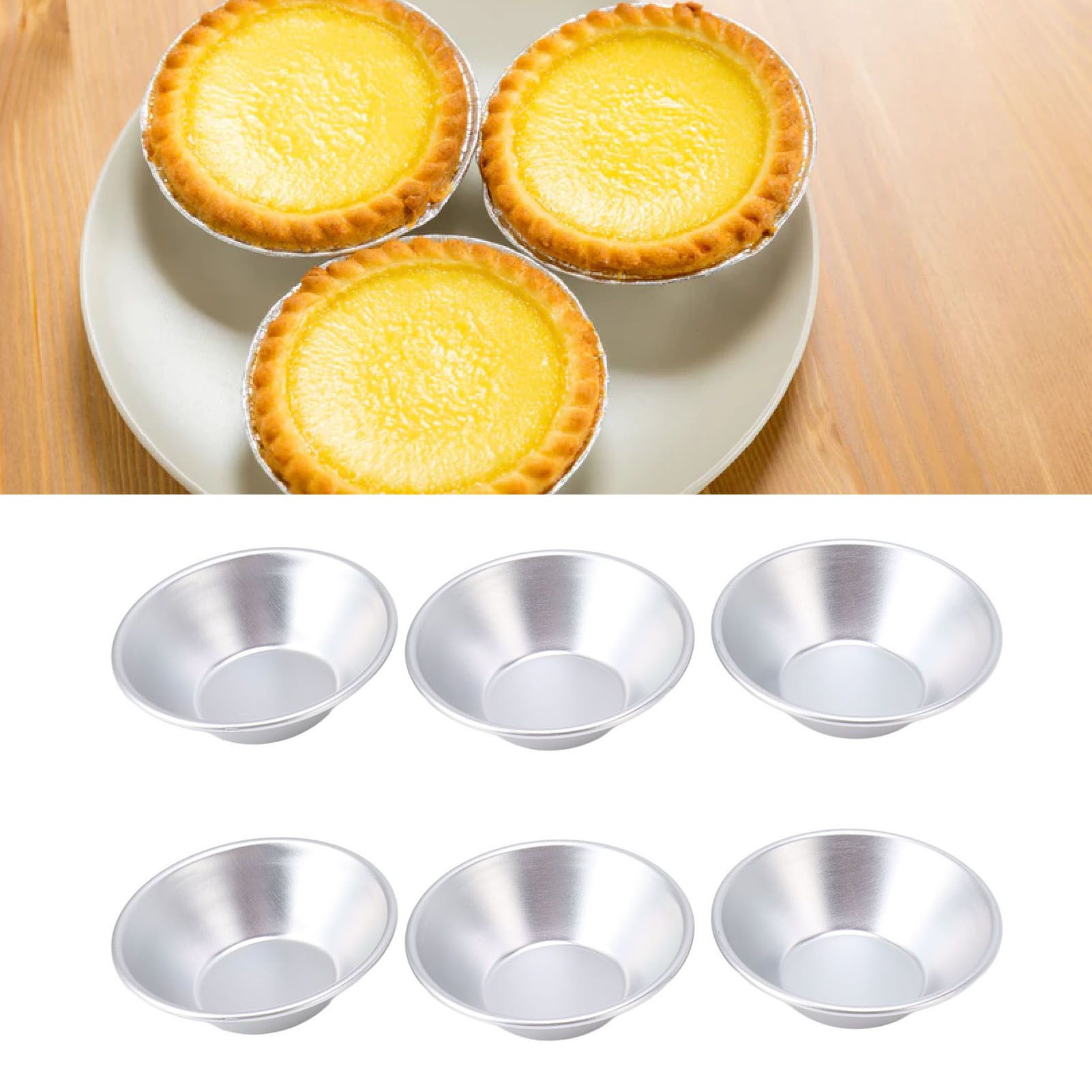25Pcs Aluminum Egg Tart Molds Small Tart Pie Tin Mini Cupcake Cake Muffin view 11