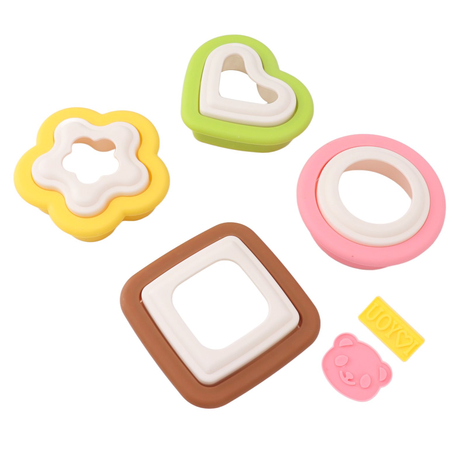 10Pcs Sandwich Cutter Mold Set Detachable Flower Heart Round Shape Baking view 4