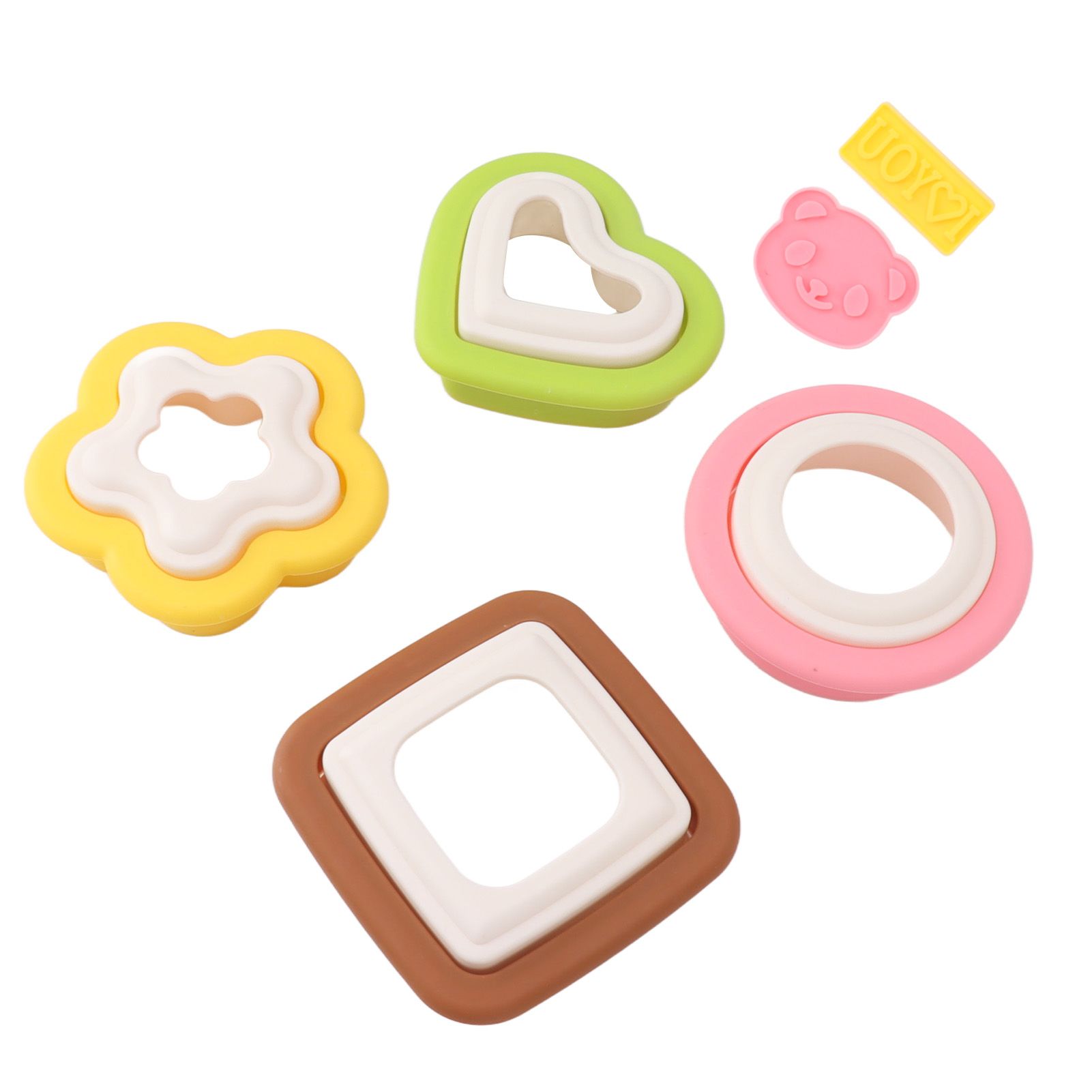10Pcs Sandwich Cutter Mold Set Detachable Flower Heart Round Shape Baking view 9
