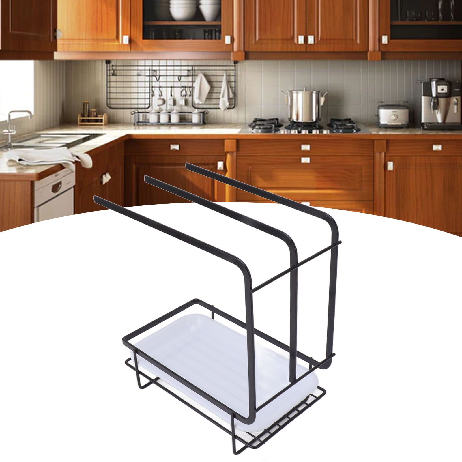Sponge Holder with Drain Pan Quick Drying Hollow Bottom Rustproof Dishcloth view 12