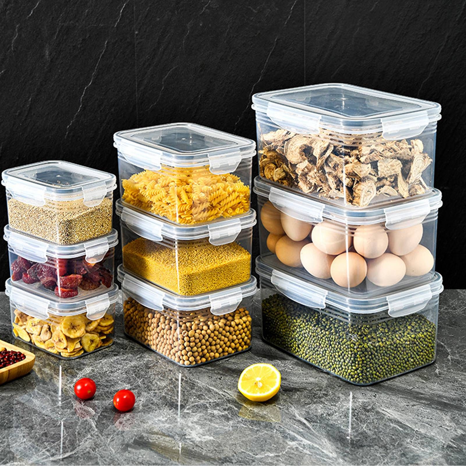 3pcs Drain Storage Basket Box Transparent Leakproof Food Storage Containers view 11