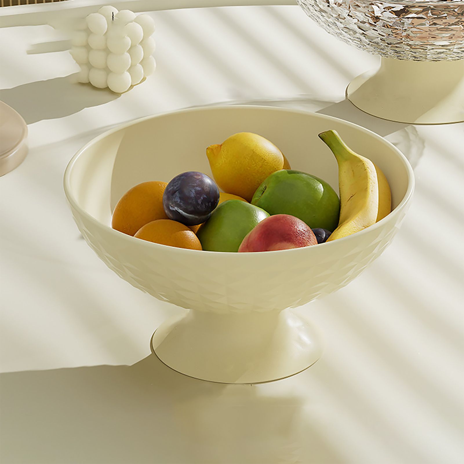 Fruit Tray Plate Holder Plastic Footed Snacks Vegetables Fruits Basket Bowl view 11