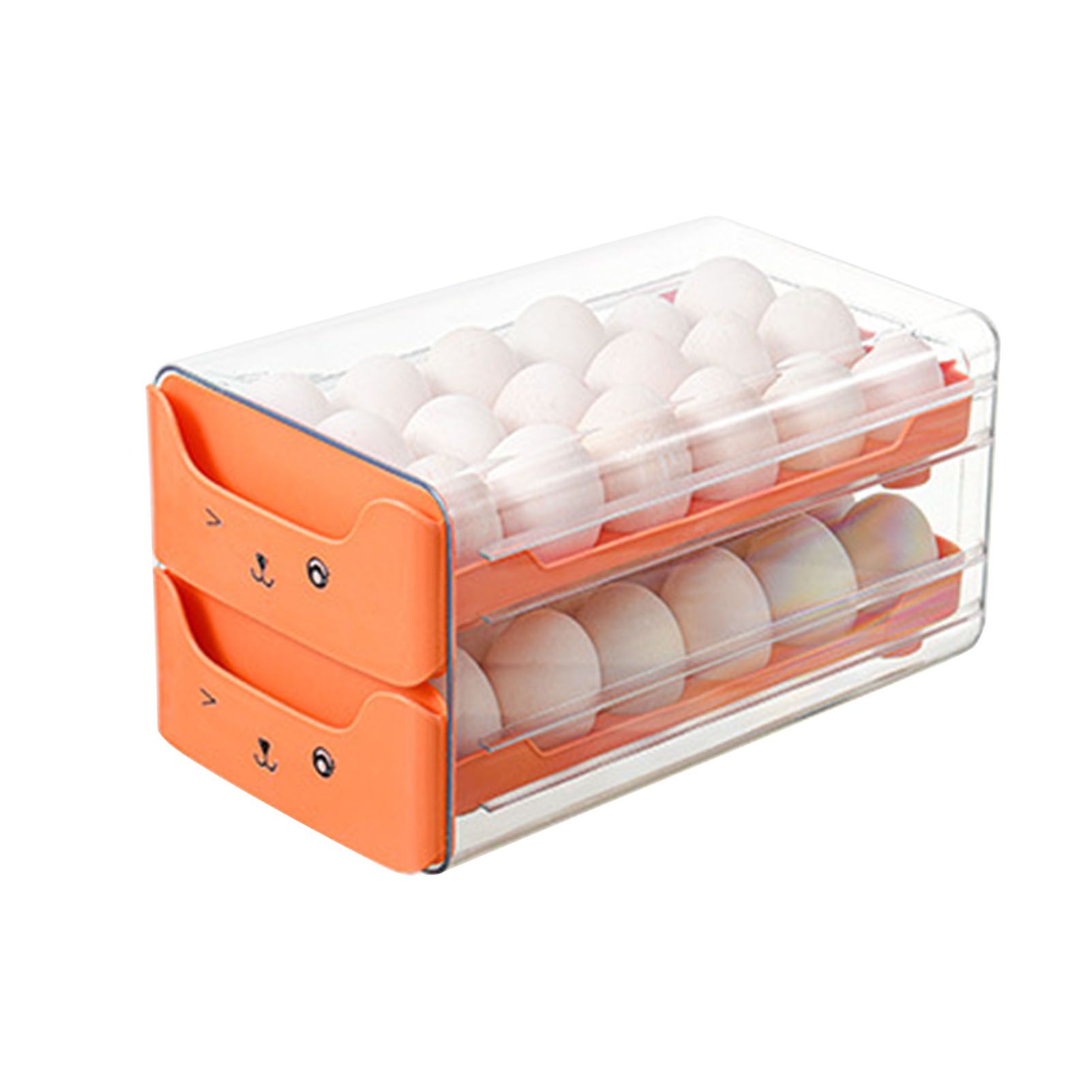 Double Layer Egg Drawer Transparent Lengthen Independent Slot Egg Holder Egg view 2
