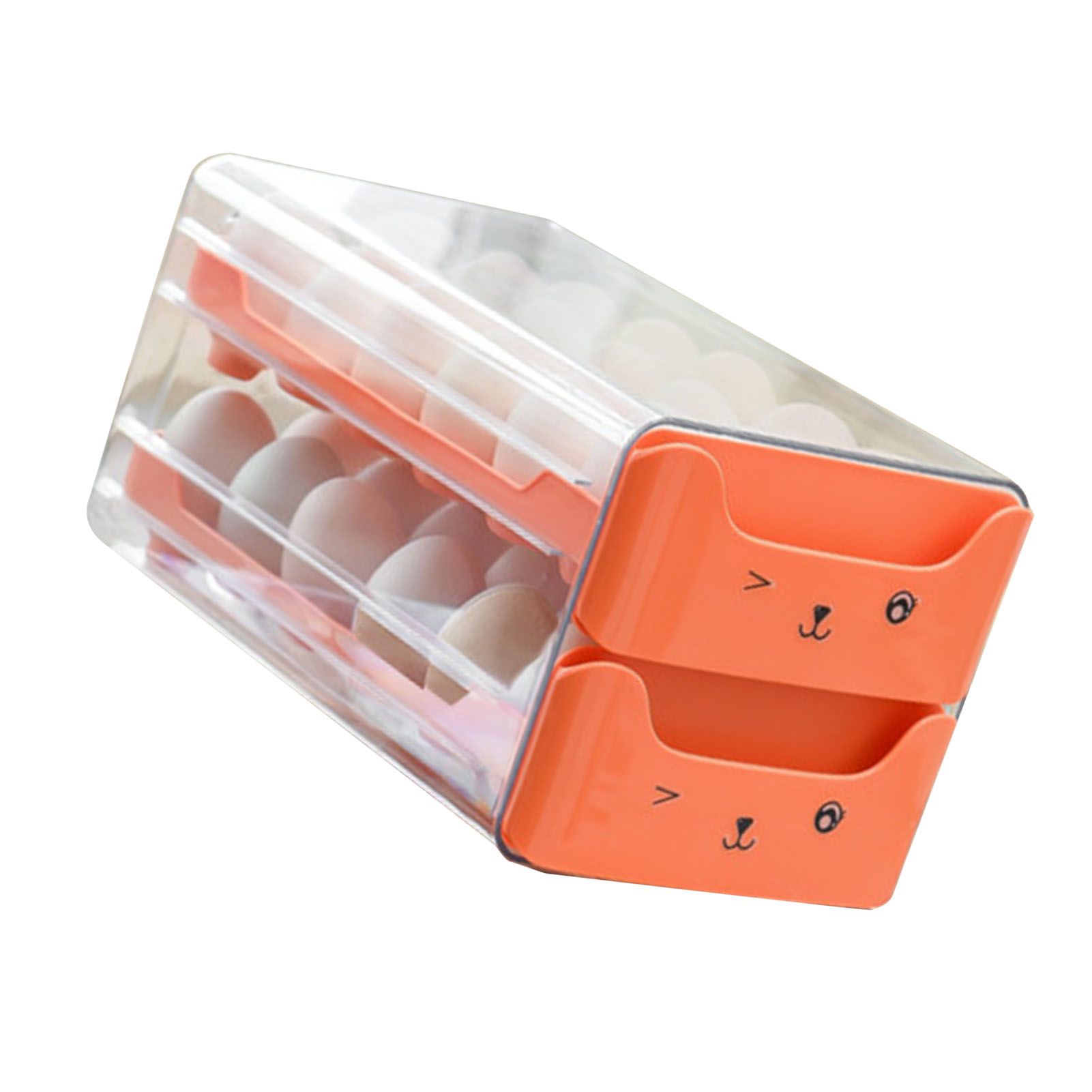 Double Layer Egg Drawer Transparent Lengthen Independent Slot Egg Holder Egg view 3