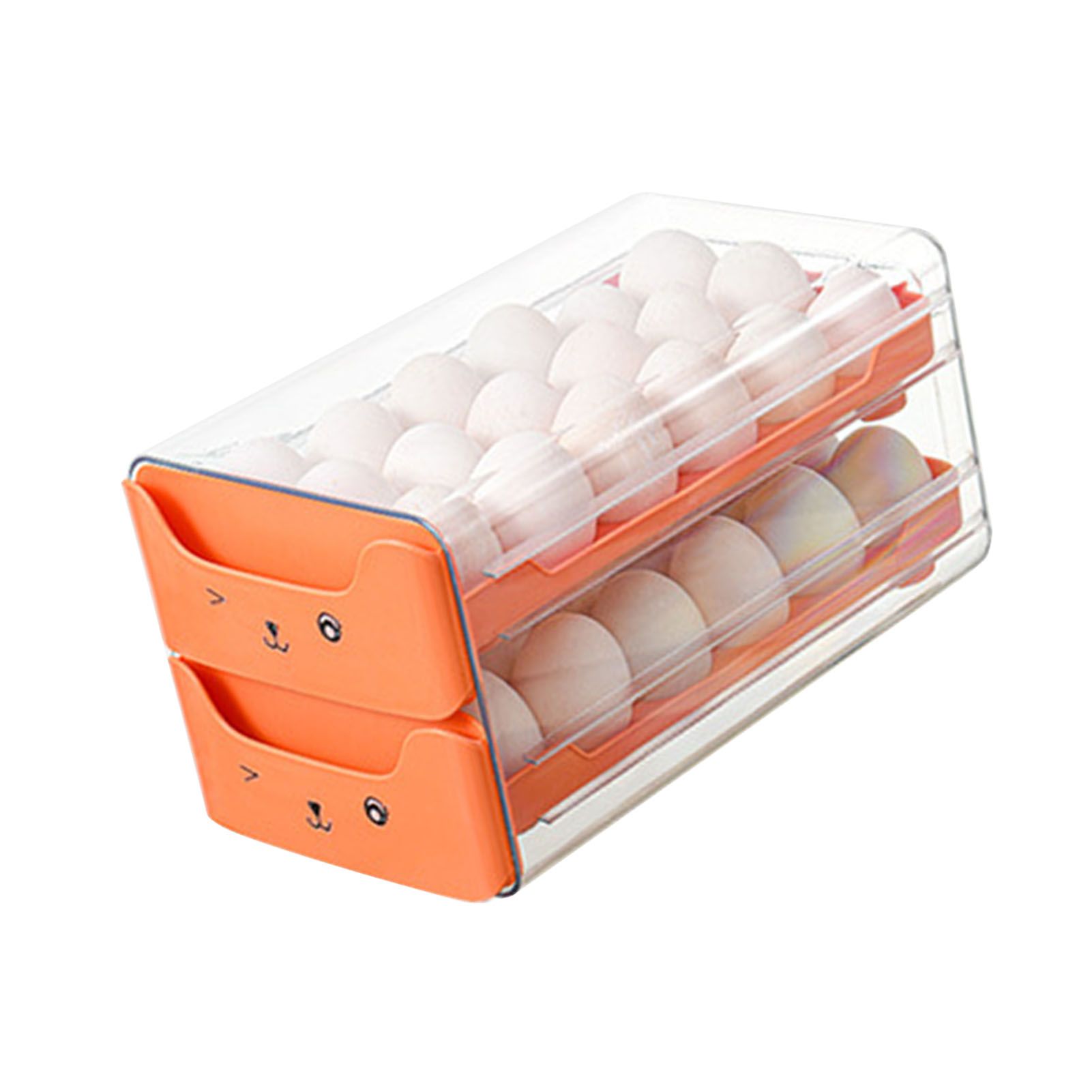 Double Layer Egg Drawer Transparent Lengthen Independent Slot Egg Holder Egg view 4
