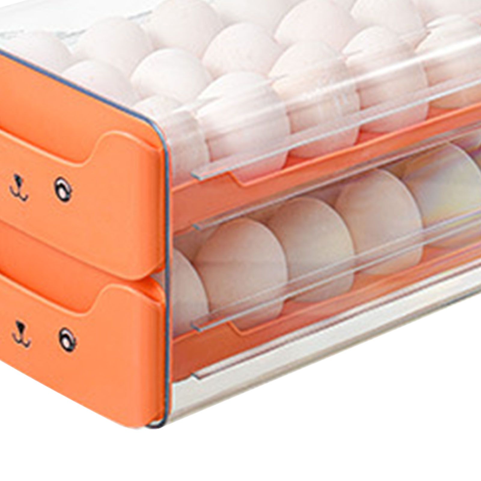 Double Layer Egg Drawer Transparent Lengthen Independent Slot Egg Holder Egg view 10