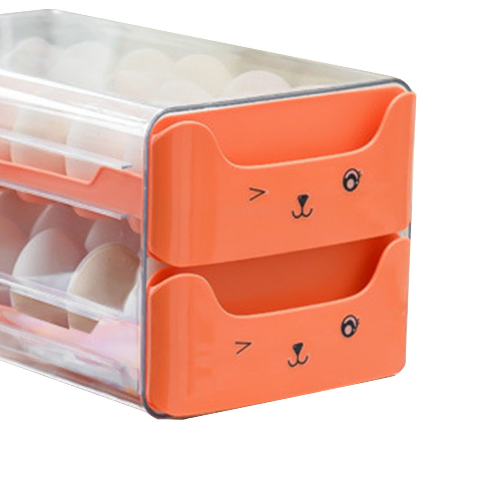 Double Layer Egg Drawer Transparent Lengthen Independent Slot Egg Holder Egg view 11