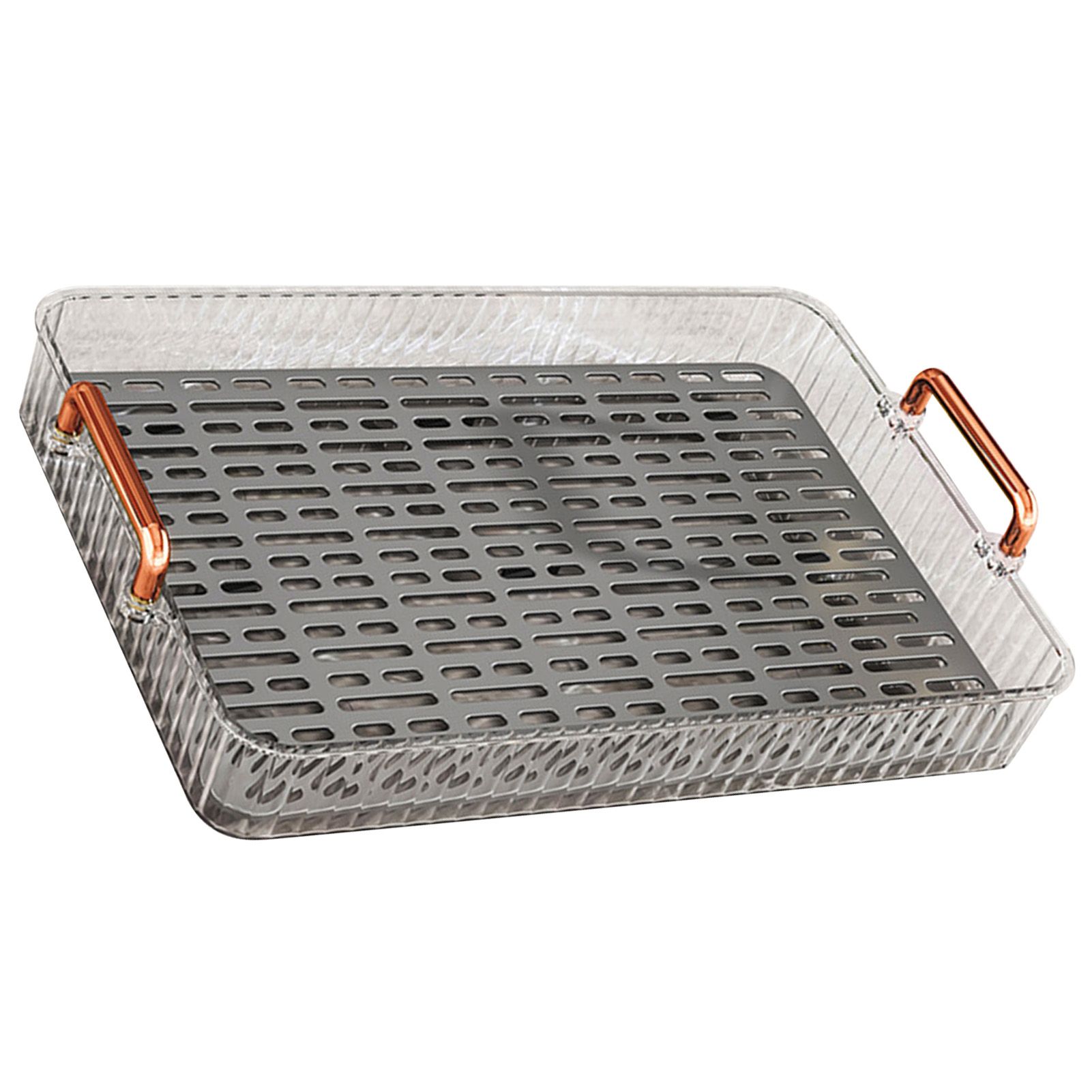 Water Drainage Tea Tray Double Layer Large Capacity Rectangular Cup Drain view 2